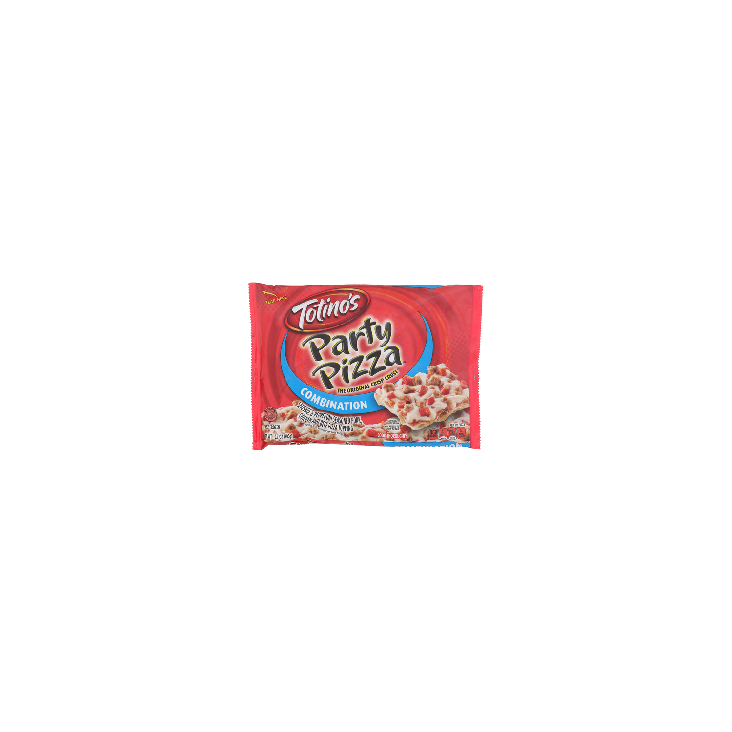 TOTINO's Sausage & Pepperoni Seasoned Pork, Chicken And Beef Pizza Topping Combination Party - 10.7 Ounce Image 1 of 4