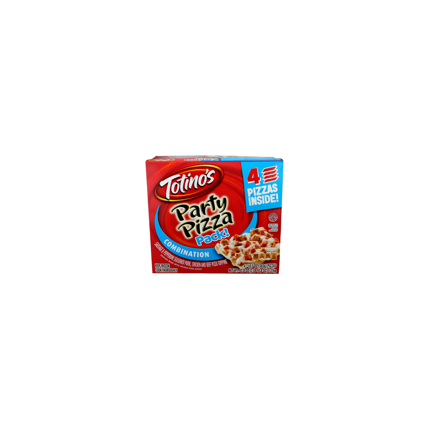 TOTINO's Party Pizza Pack! - 10.7 Ounce - 4 Count Image 1 of 4
