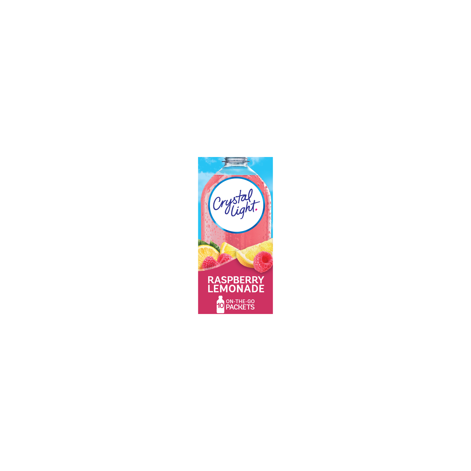 Crystal Light Raspberry Lemonade On-The-Go Packets Drink Mix - 0.08 Ounce - 10 Count Image 1 of 4