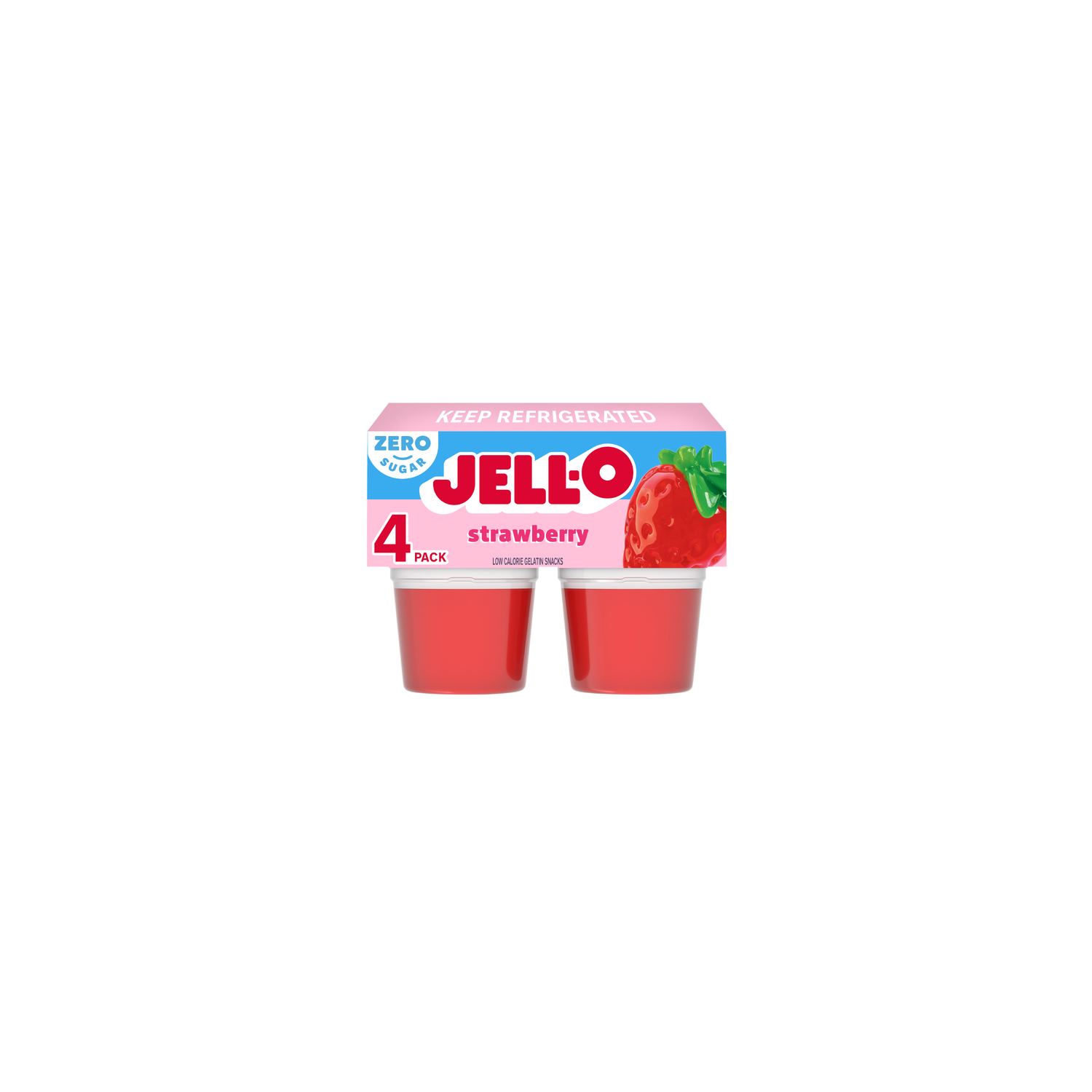 Jell-O Strawberry Low Calorie Gelatin Snacks - 12.5 Ounce Image 1 of 4