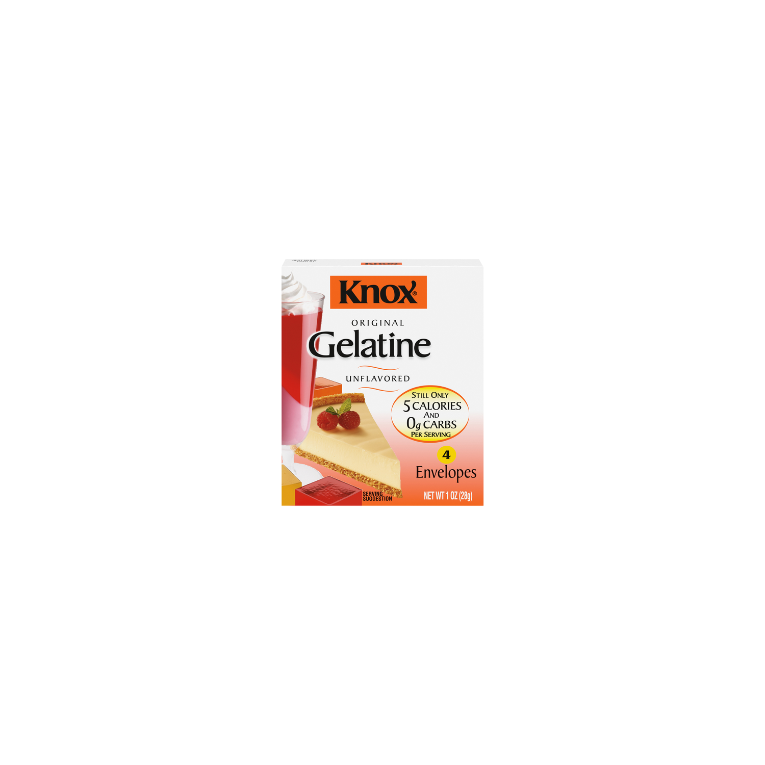 Knox Unflavored Original Gelatine - 0.25 Ounce - 4 Count