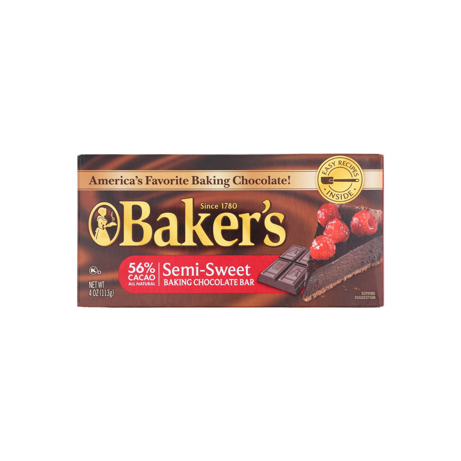 BAKER's Baking Chocolate Bar Semi-Sweet - 4 Ounce
