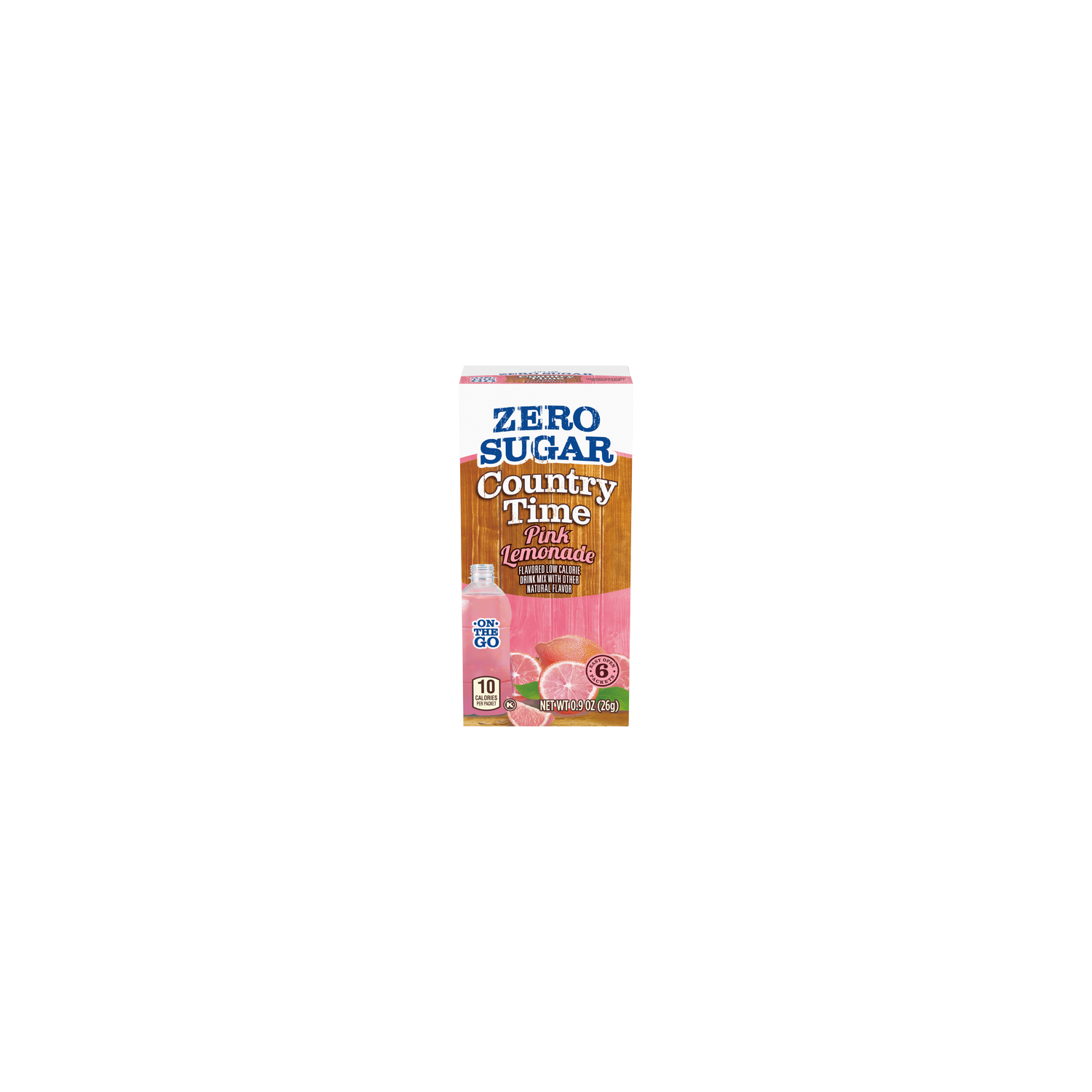Country Time Zero Sugar Pink Lemonade Naturally Flavored With Other Natural Flavor On-The-Go Powdered Drink Mix, 8 Boxes, Packets - 0.9 Ounce Image 1 of 2