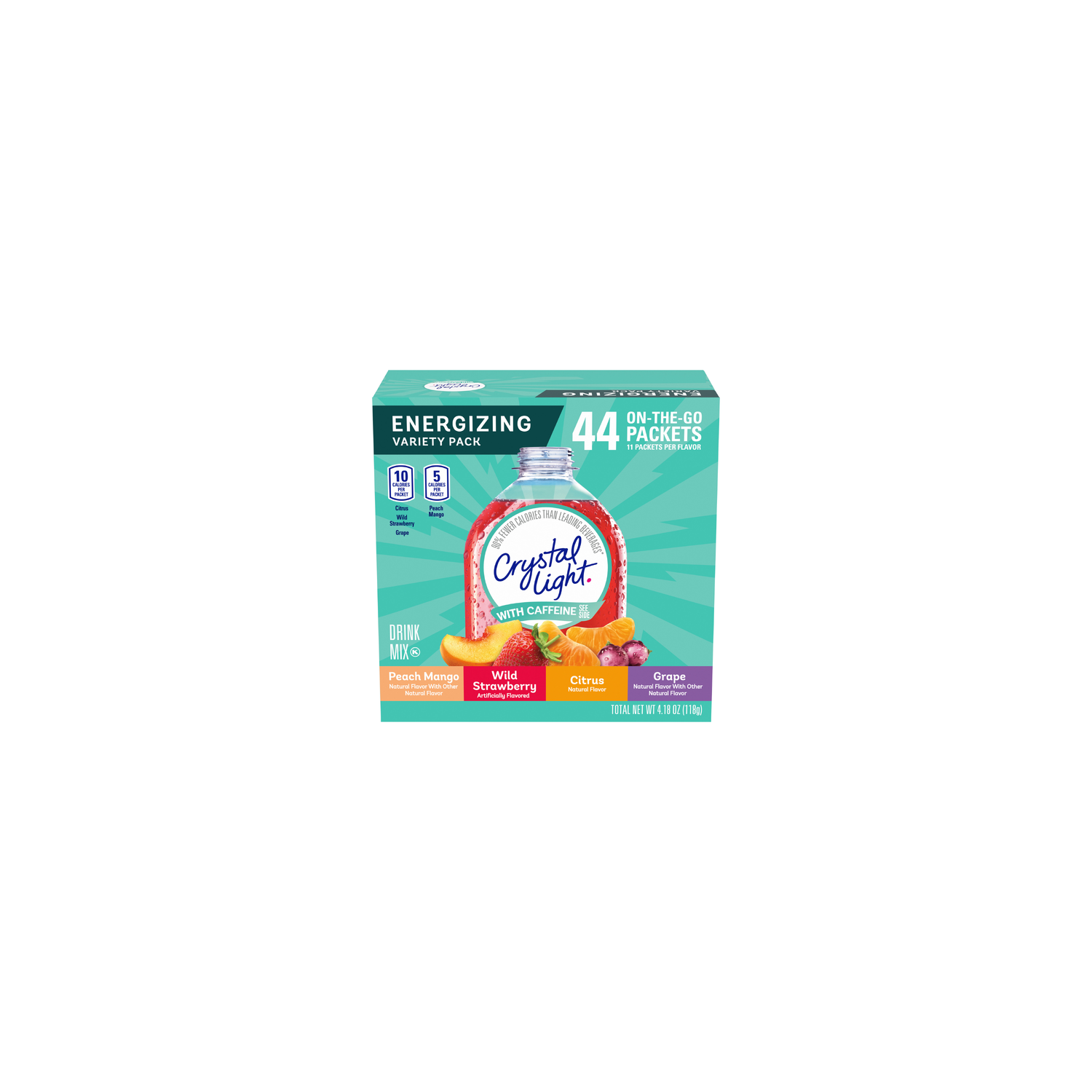 Crystal Light Energizing Variety Pack, On-The-Go Packets - 44 Count Image 1 of 2