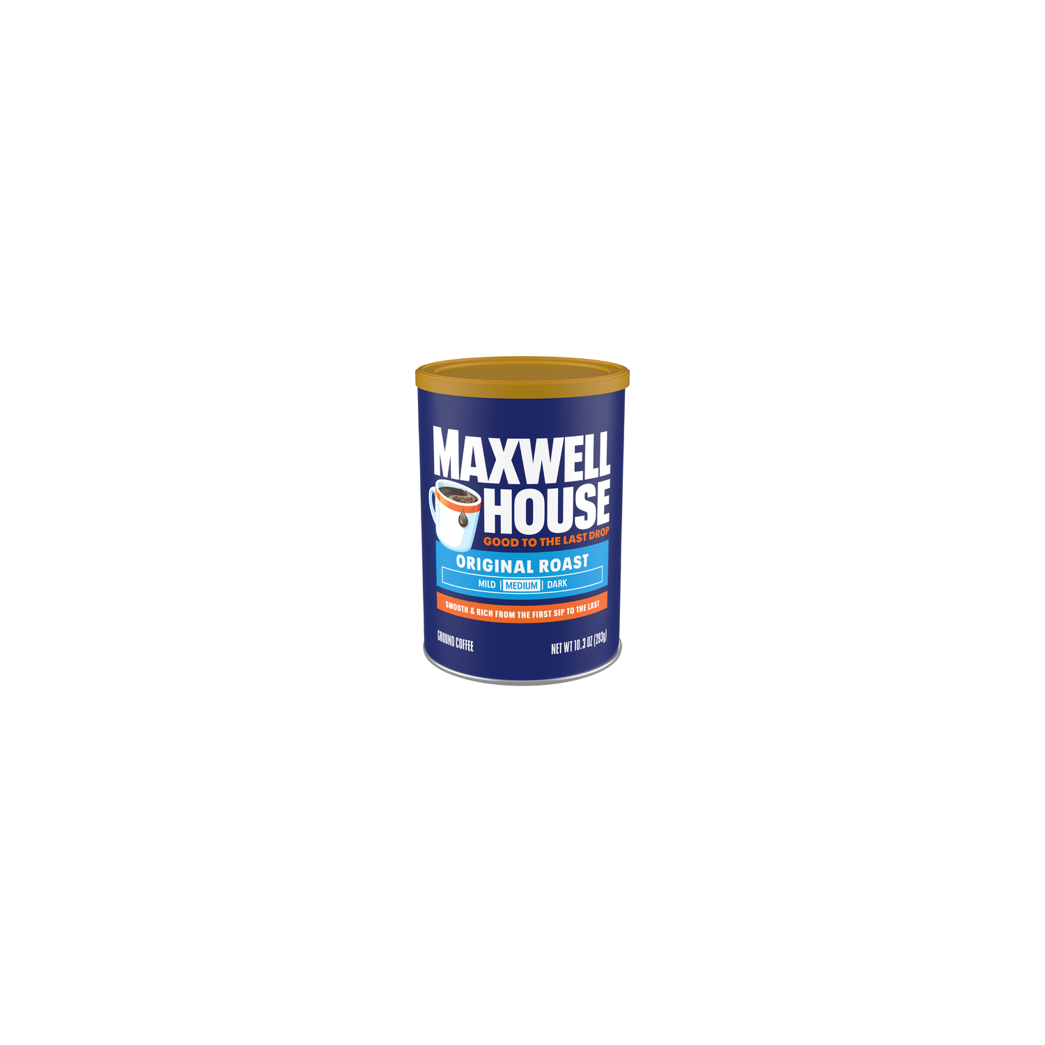 Maxwell House Original Roast Ground Coffee, Canister - 10.3 Ounce Image 1 of 2