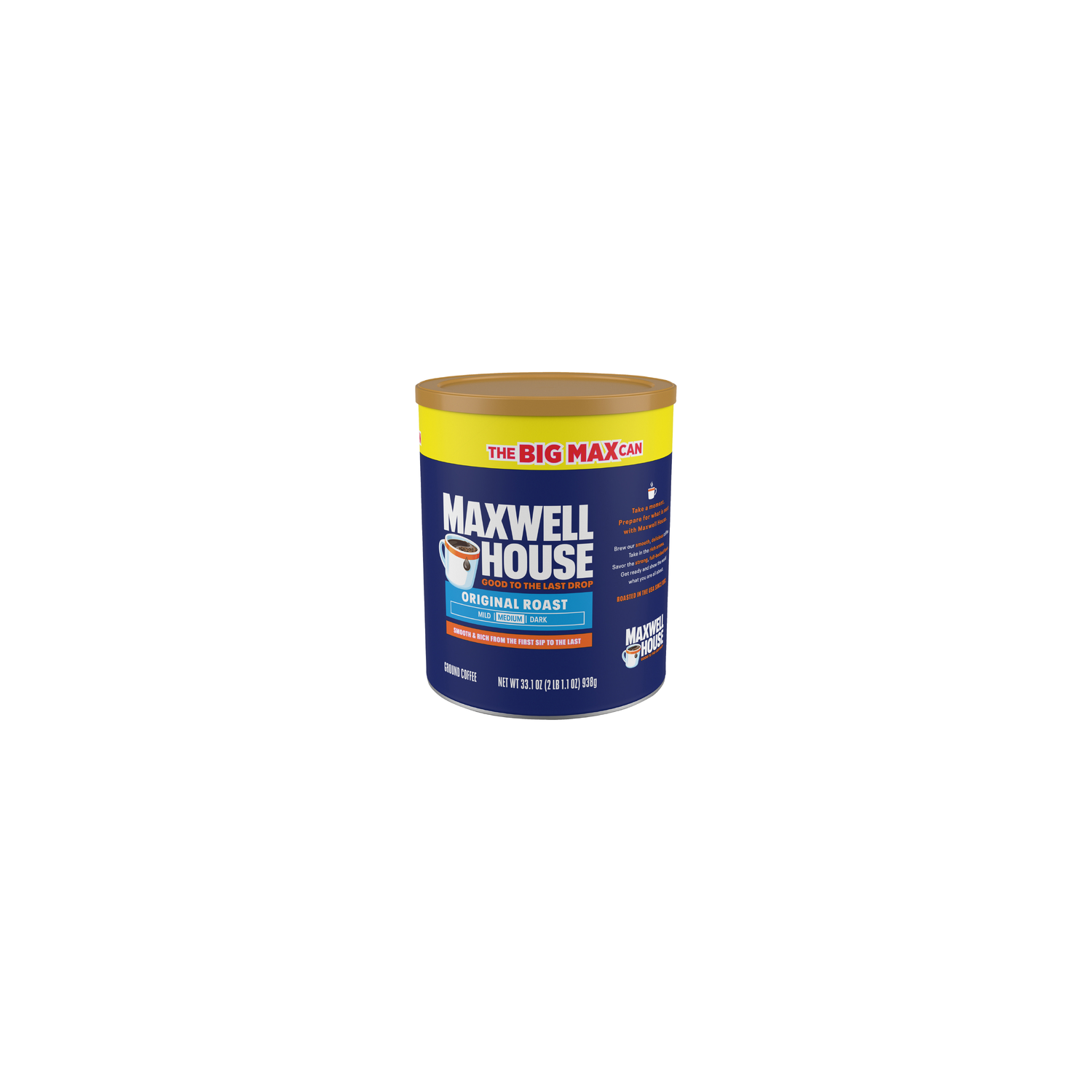 Maxwell House Original Roast Ground Coffee, Canister - 33.1 Ounce Image 1 of 2