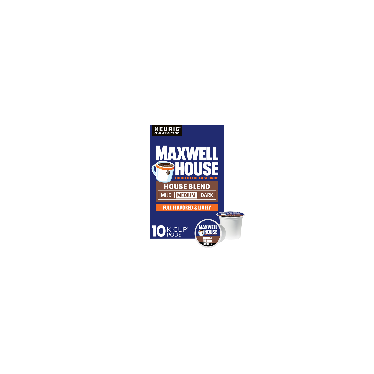 Maxwell House Blend Medium Roast K-Cup Coffee Pods, Box - 10 Count Image 1 of 3