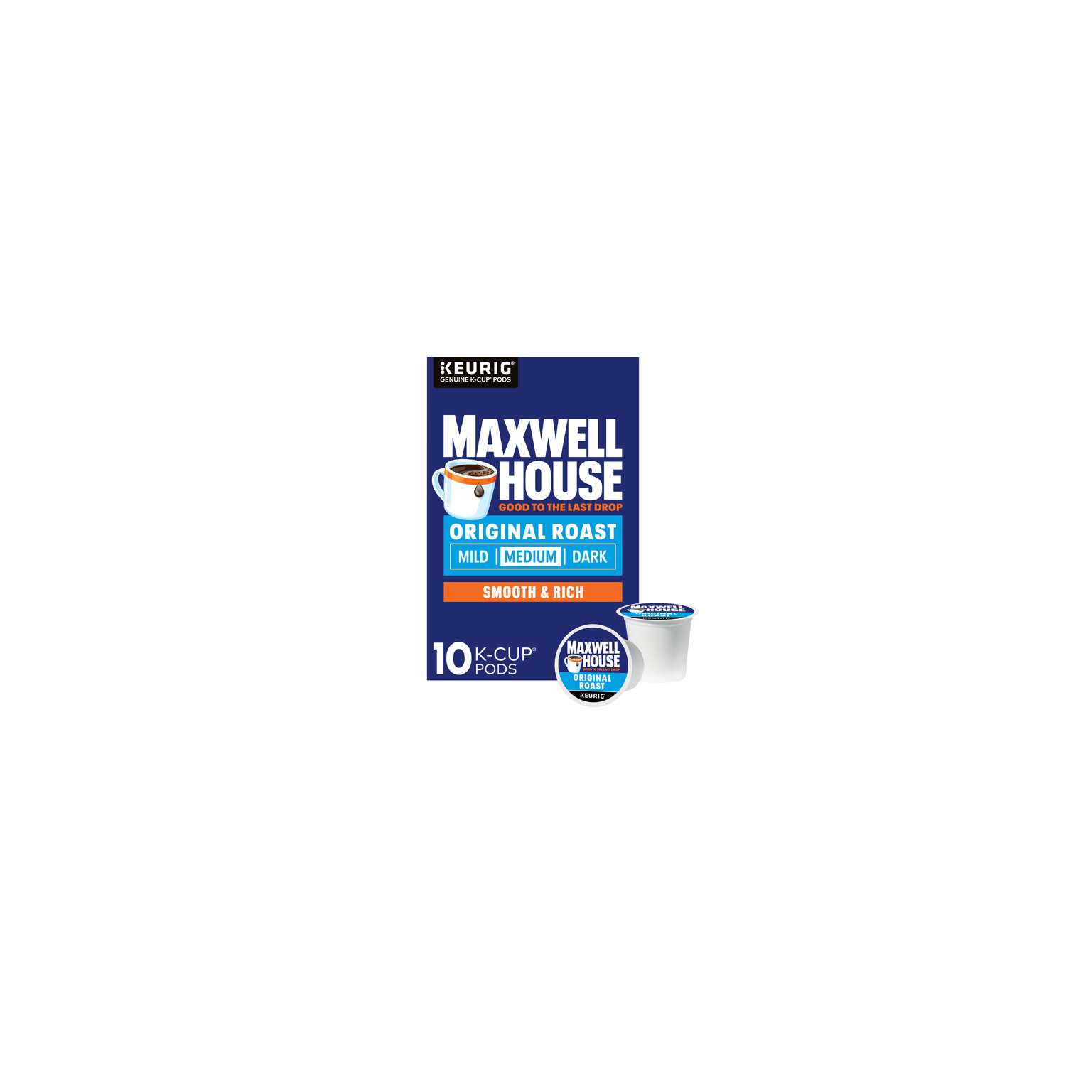 Maxwell House Original Roast Medium K-Cup Coffee Pods - 10 Count Image 1 of 3