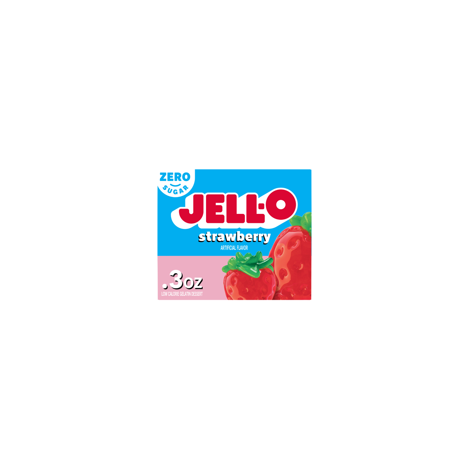 Jell-O Strawberry Sugar Free Low Calorie Gelatin Dessert - 0.3 Ounce Image 1 of 4