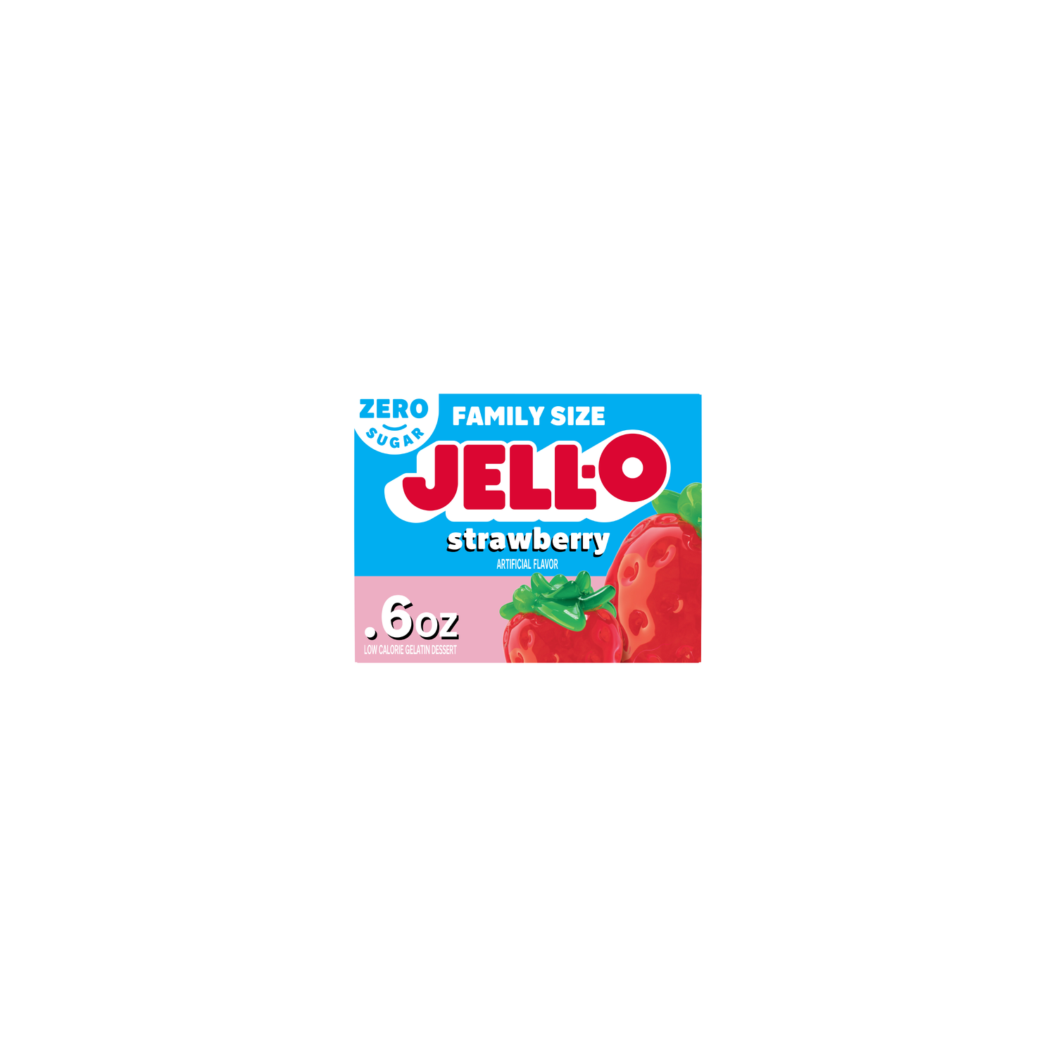 Jell-O Strawberry Low Calorie Sugar Free Gelatin Dessert - 0.6 Ounce Image 1 of 4