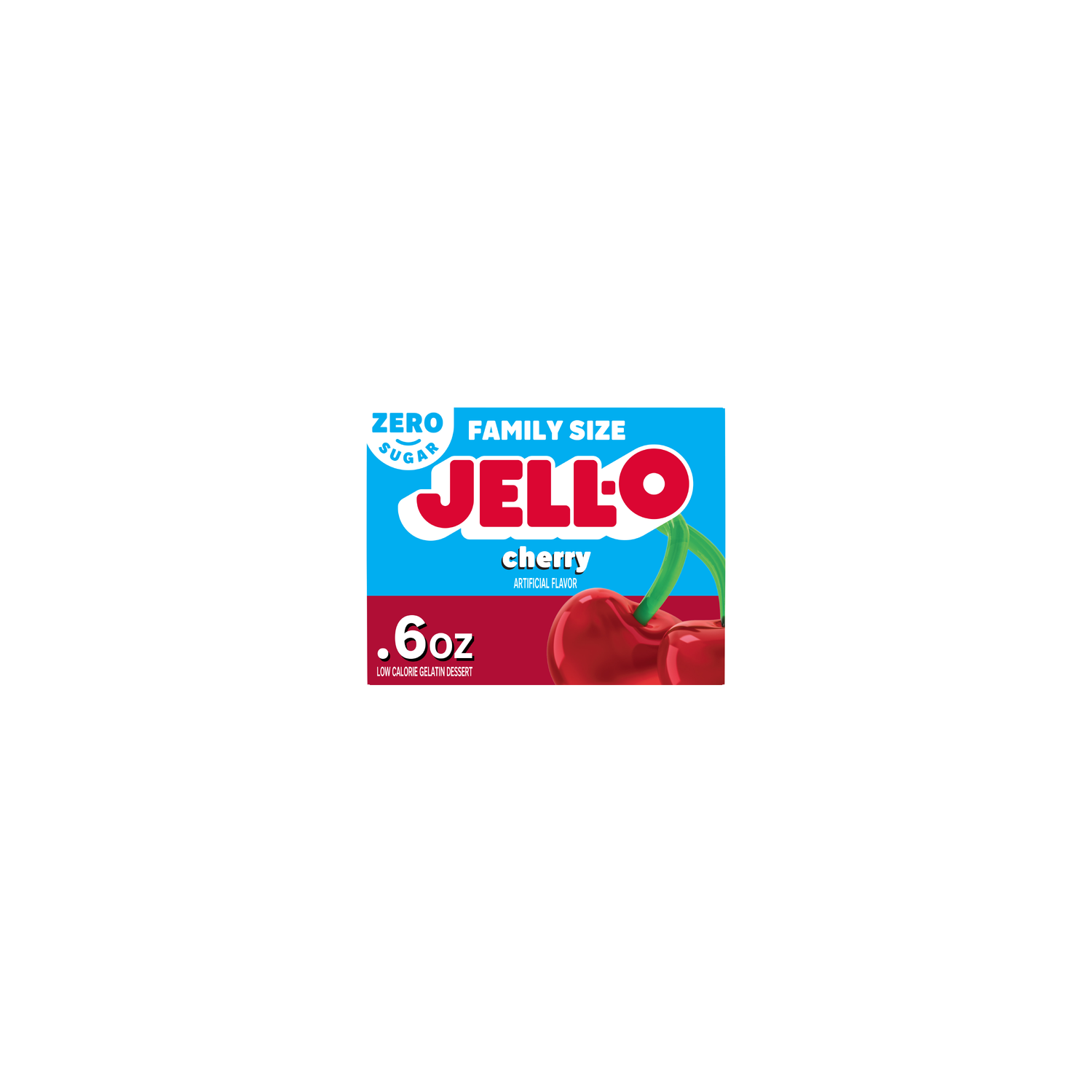 Jell-O Cherry Low Calorie Sugar Free Gelatin Dessert - 0.6 Ounce Image 1 of 4