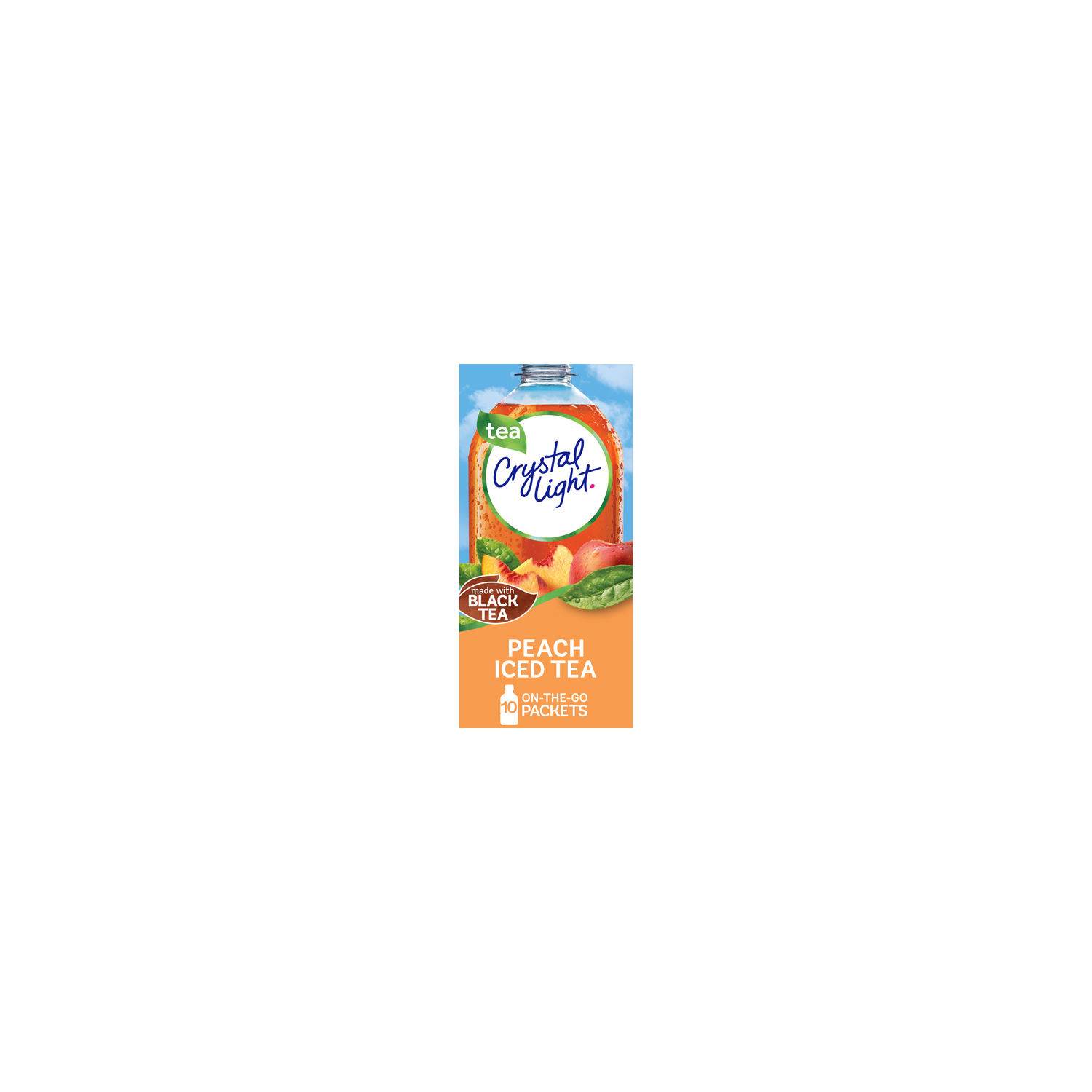 Crystal Light Peach Iced Tea On-The-Go Packets Drink Mix - 0.07 Ounce - 10 Count Image 1 of 4