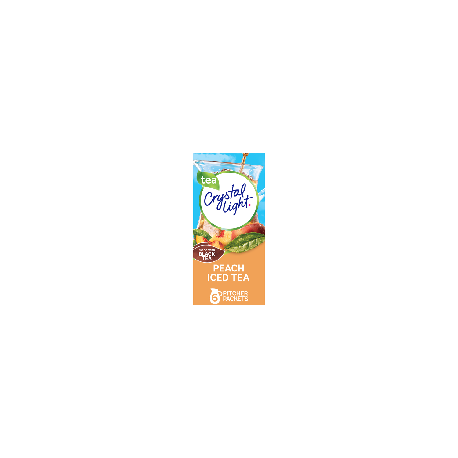Crystal Light Peach Iced Tea Pitcher Packets Drink Mix - 1.5 Ounce Image 1 of 4