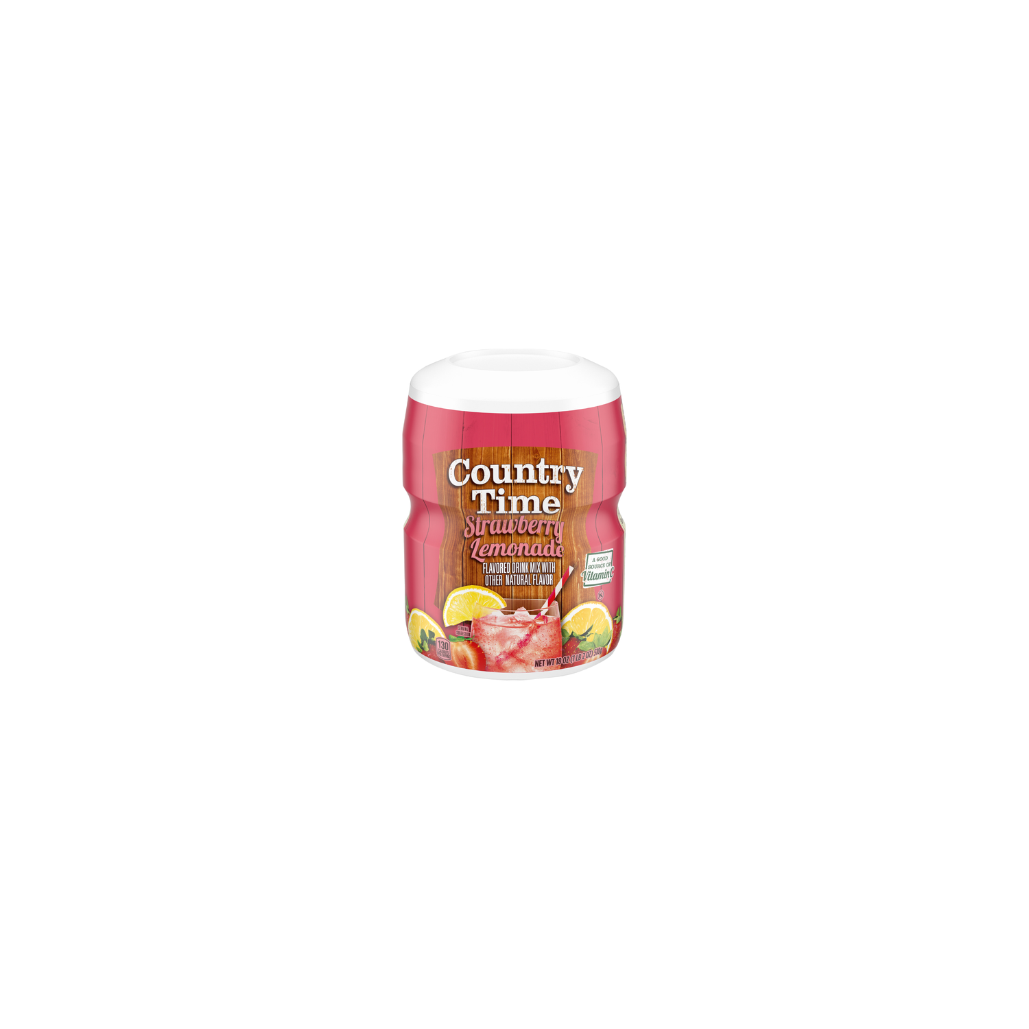 thumbnail image 2 of Country Time Strawberry Lemonade Drink Mix – 18 Oz – Gluten Free, Caffeine Free – Exp 8/2026 2 of 5