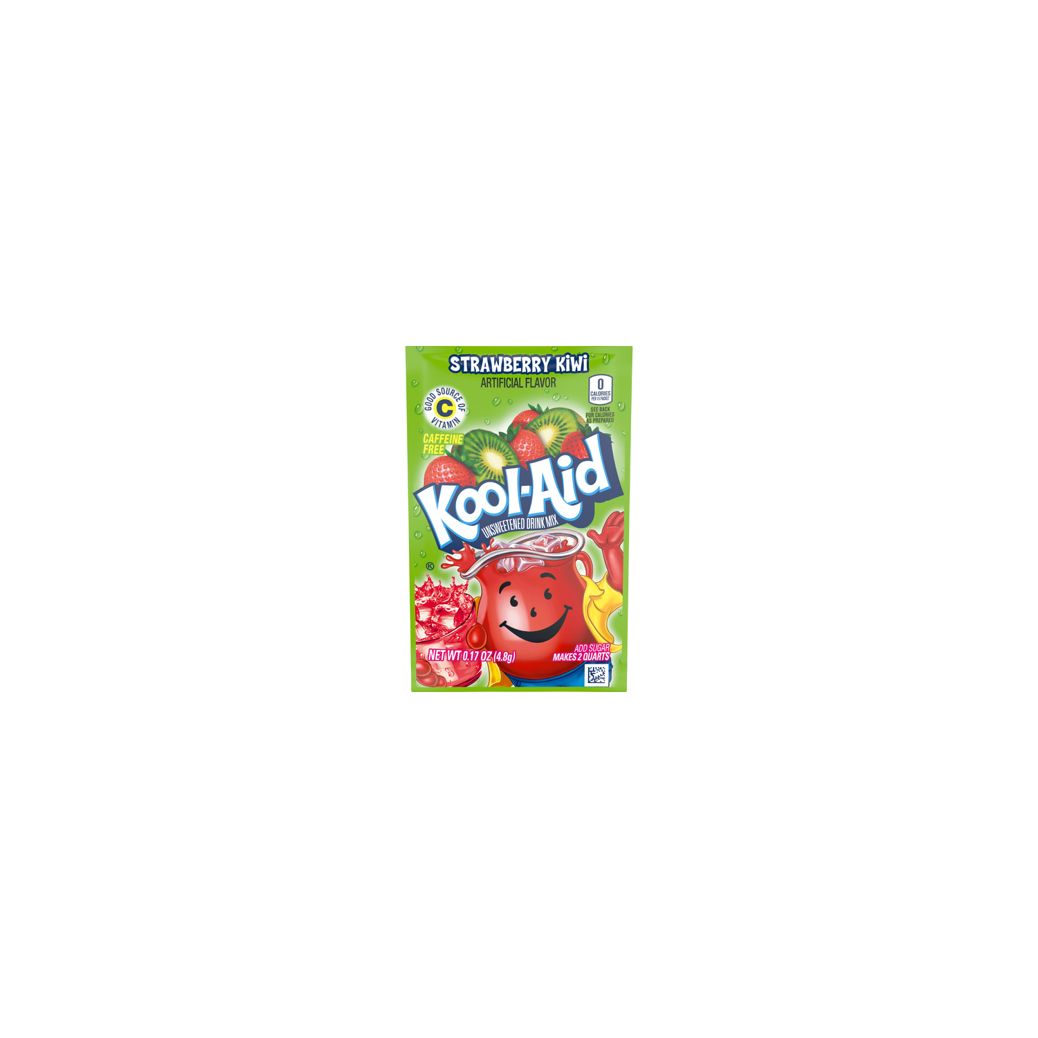Kool-Aid Unsweetened Strawberry Kiwi Artificially Flavored Powdered Soft Drink Mix, Packet - 0.17 Ounce Image 1 of 2