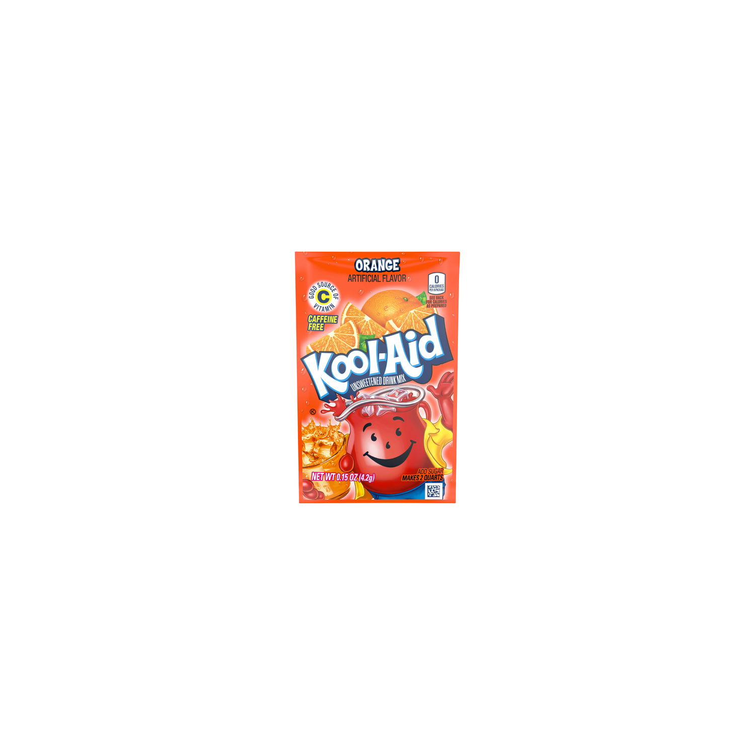 Kool-Aid Unsweetened Orange Powdered Soft Drink Mix, Packet - 0.15 Ounce Image 1 of 2