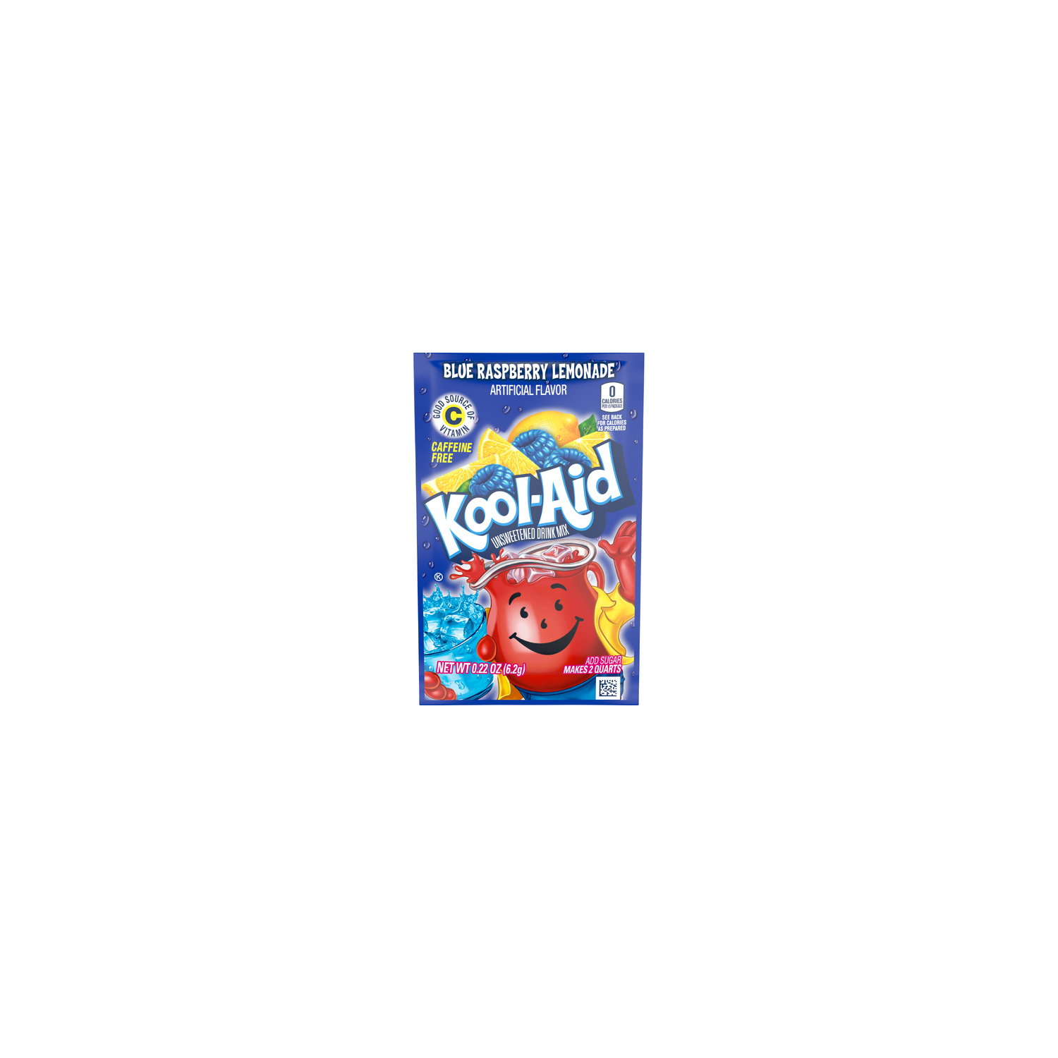 Kool-Aid Unsweetened Blue Raspberry Lemonade Powdered Drink Mix, Packet - 0.22 Ounce Image 1 of 2