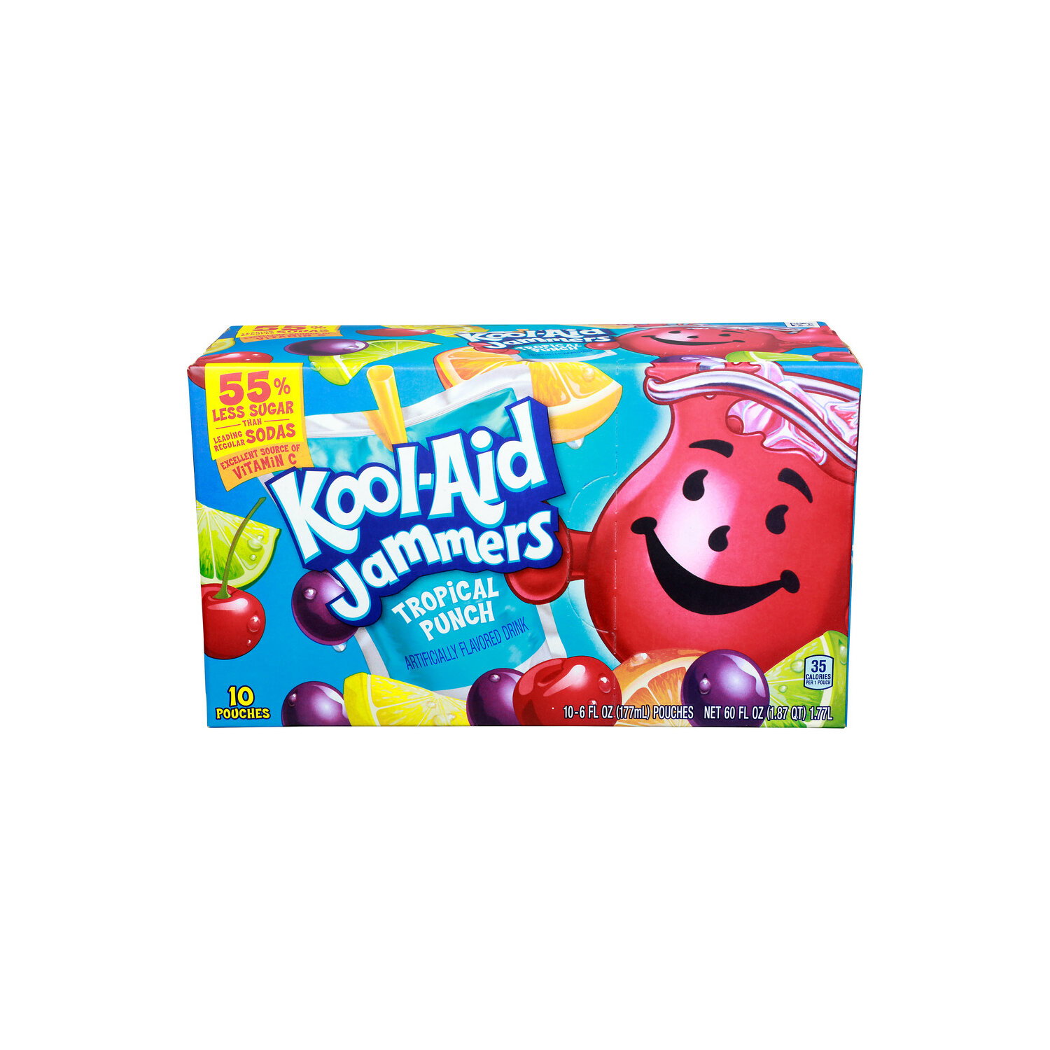 Kool-Aid Jammers Tropical Punch Drink Pouches - 6 Fluid Ounce - 10