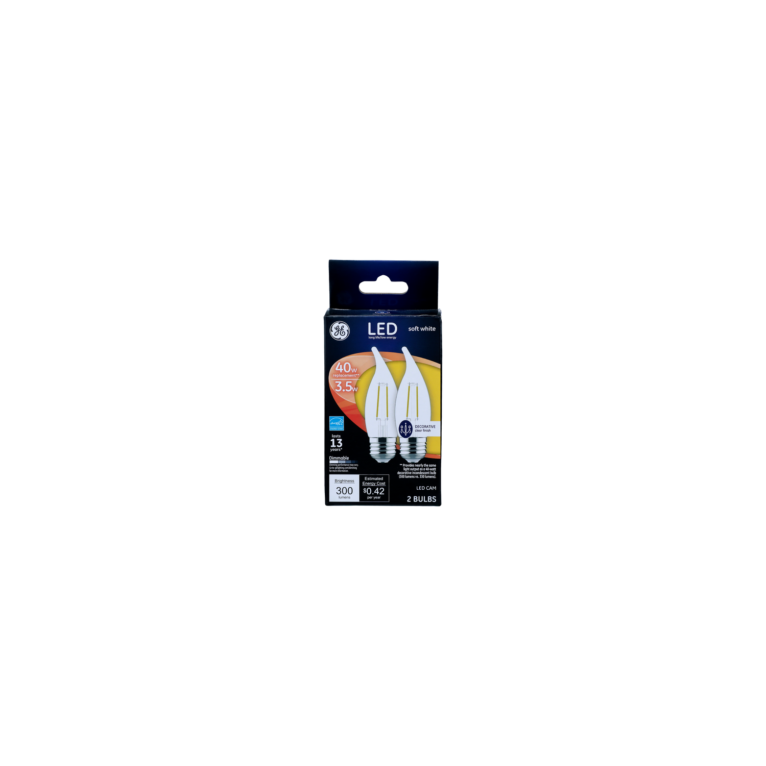 Ge Soft White Led Cam - 2 Count Image 1 of 3