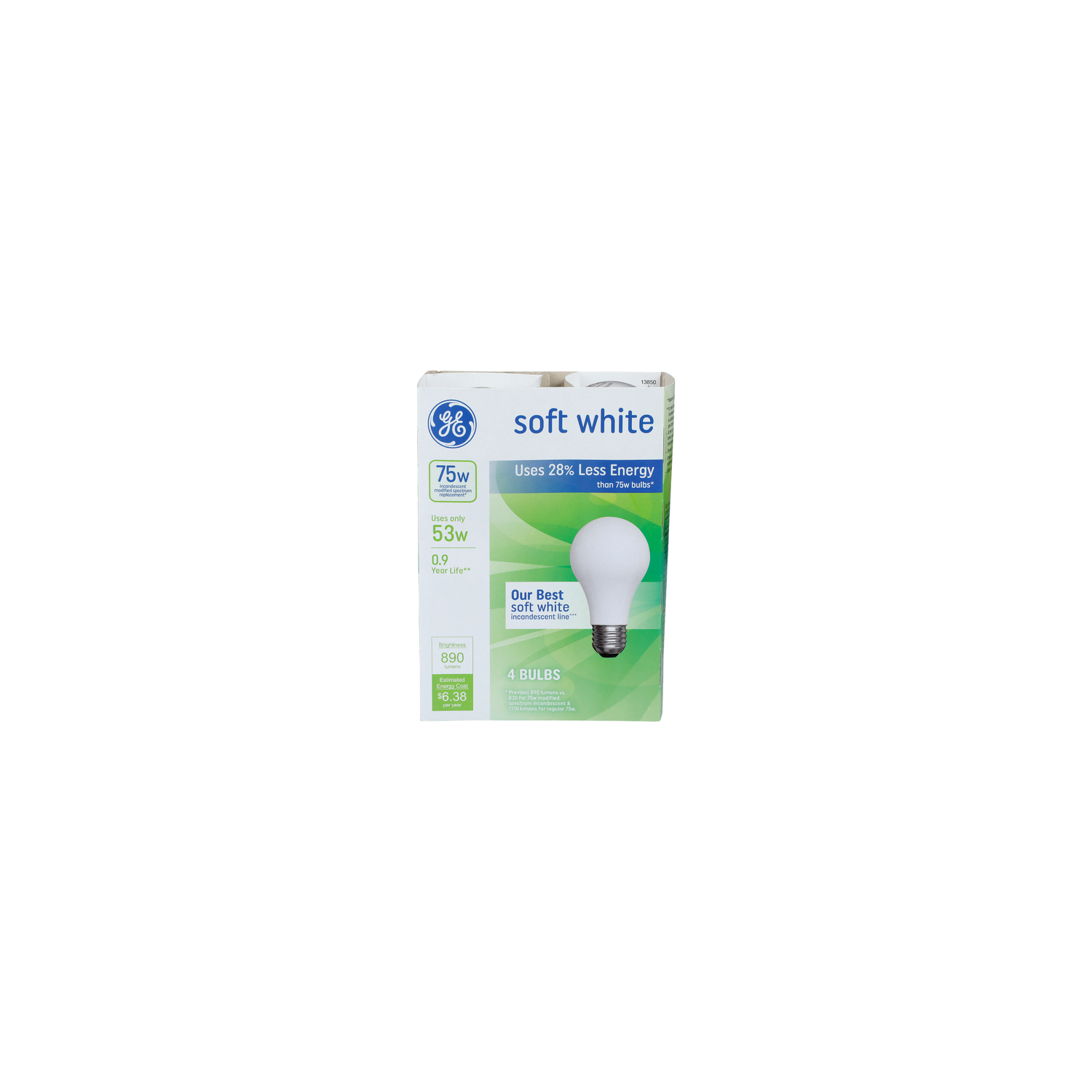 Ge Soft White Bulb - 4 Count Image 1 of 2