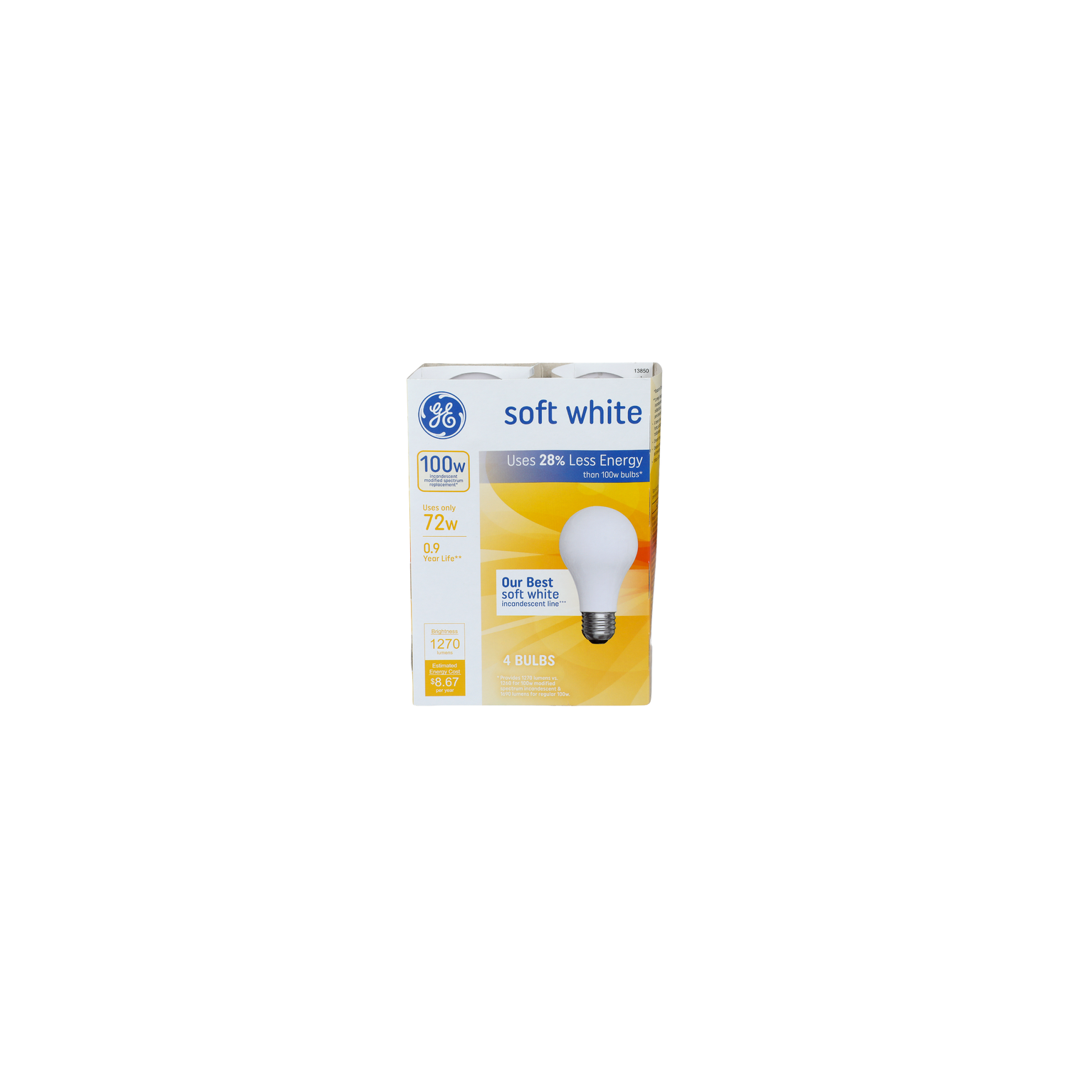 Ge Soft White Bulb - 4 Count Image 1 of 2