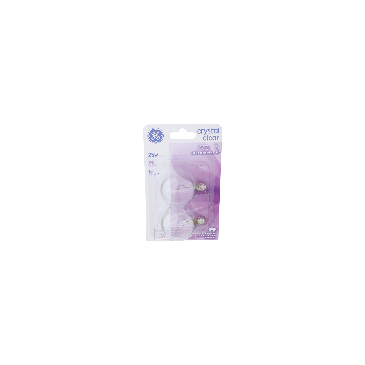 Ge Crystal Clear Decorative Base Bulbs - 2 Count Image 1 of 2