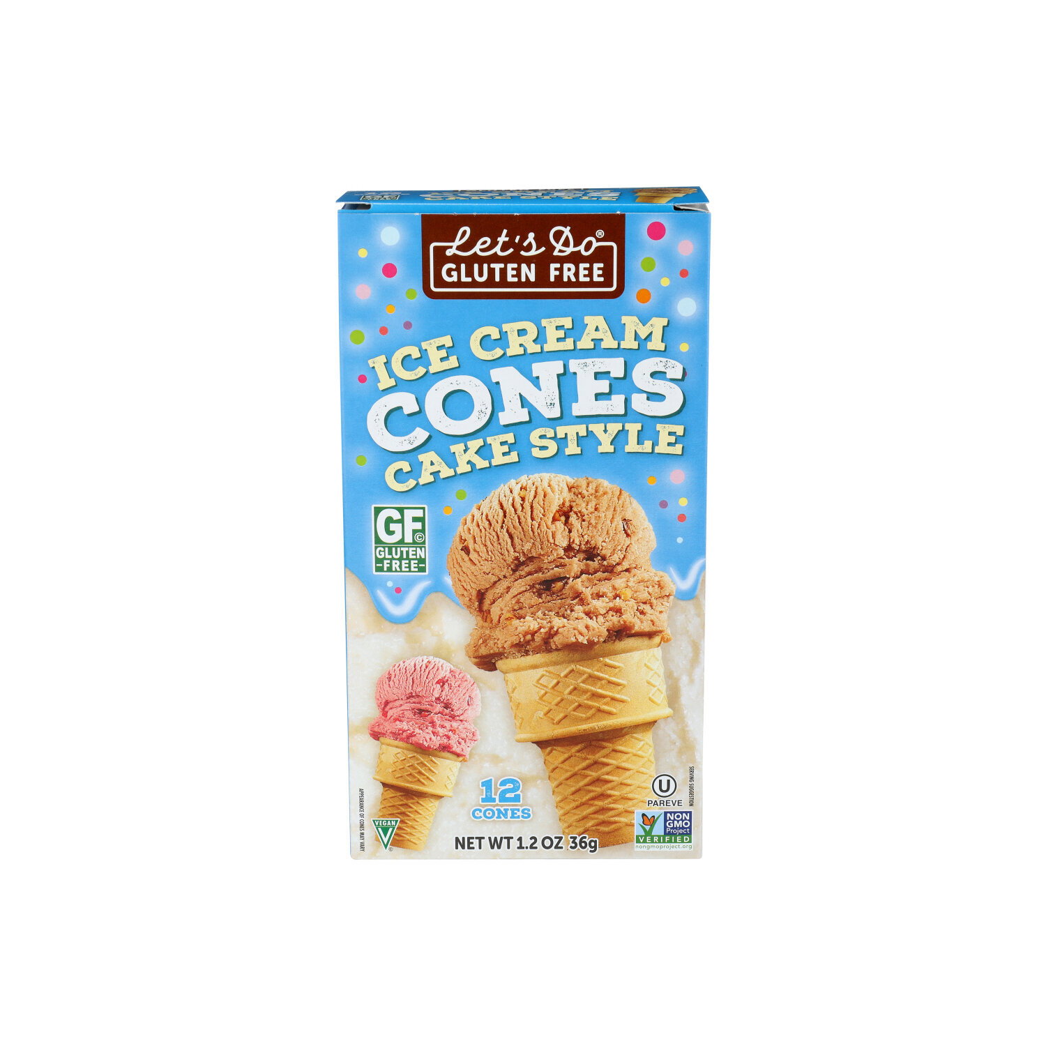 LET's Do Gluten Free Ice Cream Cone Cake Style - 0.1 Ounce - 12 Count Image 1 of 4