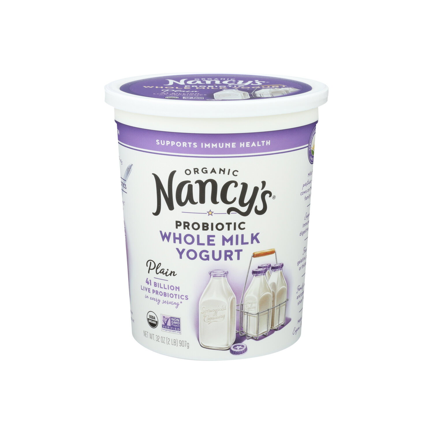 NANCY's Yogurt Organic Whole Milk Plain - 32 Ounce Image 1 of 2