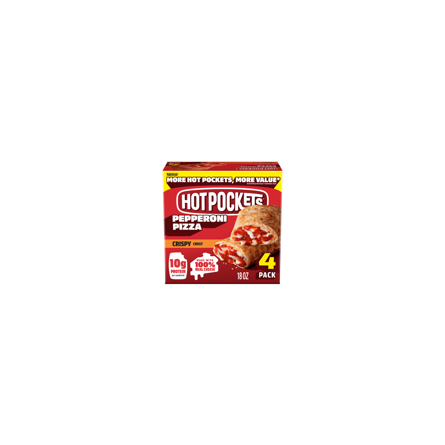 Hot Pockets Crispy Crust Pepperoni Frozen Sandwiches - 18 Ounce Image 1 of 4