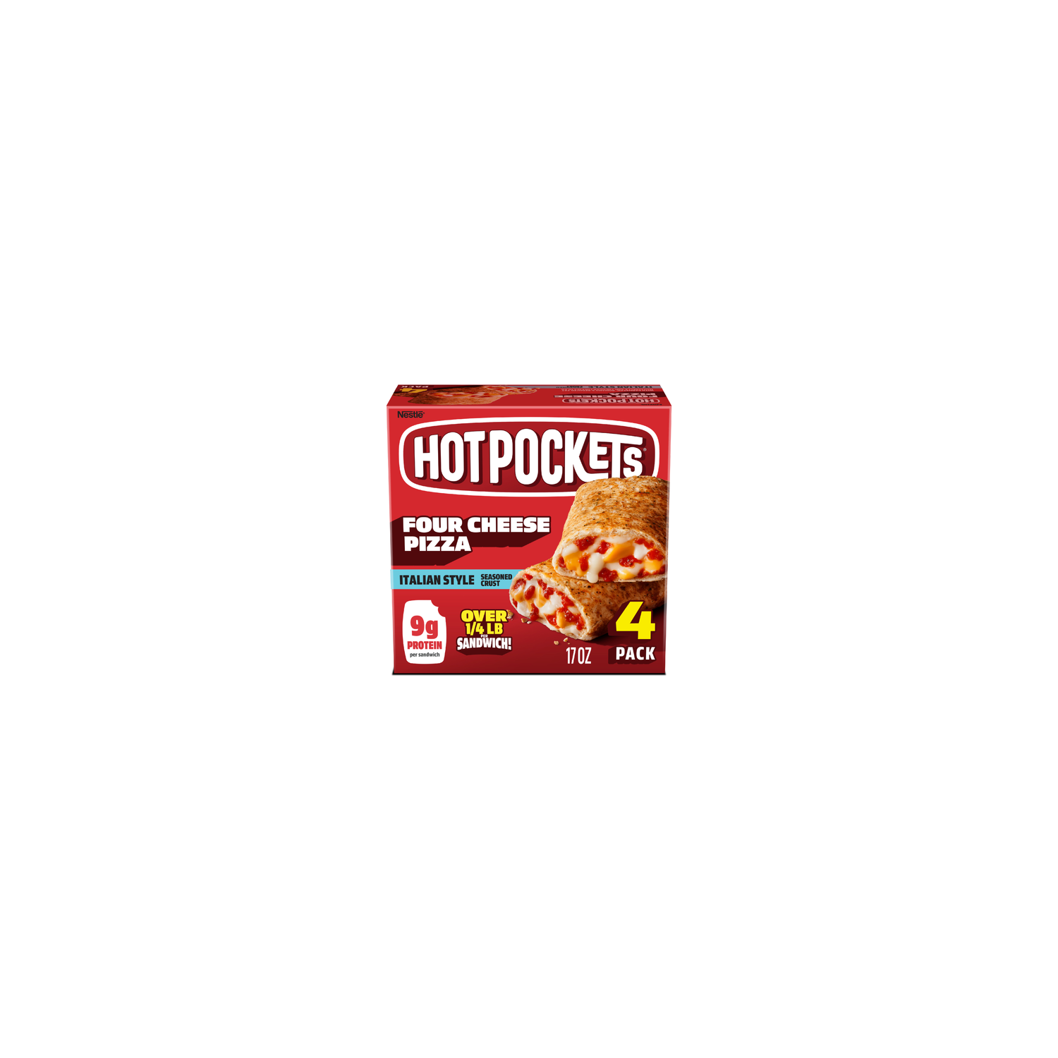 Hot Pockets Italian-Style Seasoned Crust Four Cheese Pizza Frozen Sandwiches - 17 Ounce Image 1 of 4