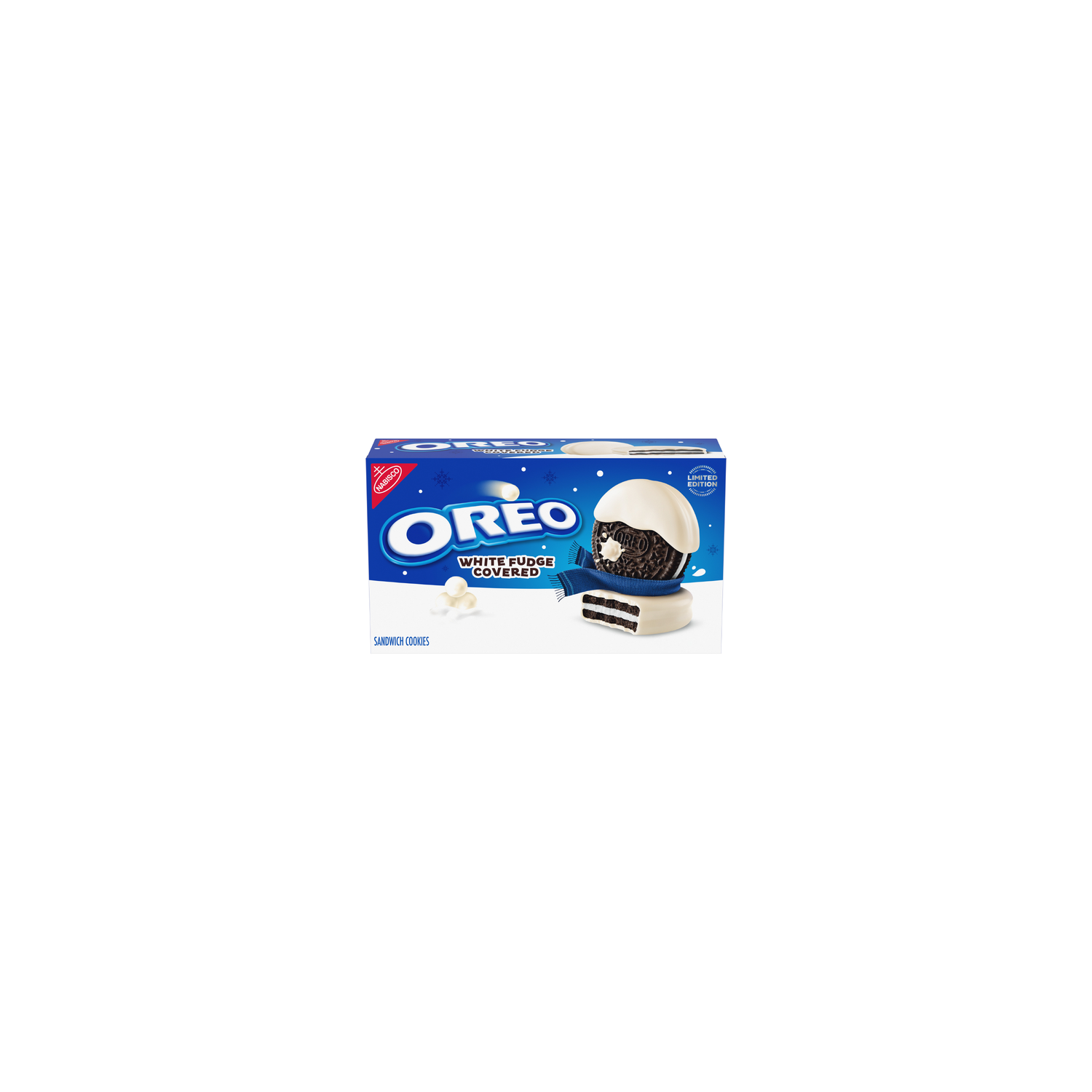 Oreo Covered White Fudge Covered Chocolate Sandwich Cookies, Limited Edition Holiday - 8.5 Ounce Image 1 of 3