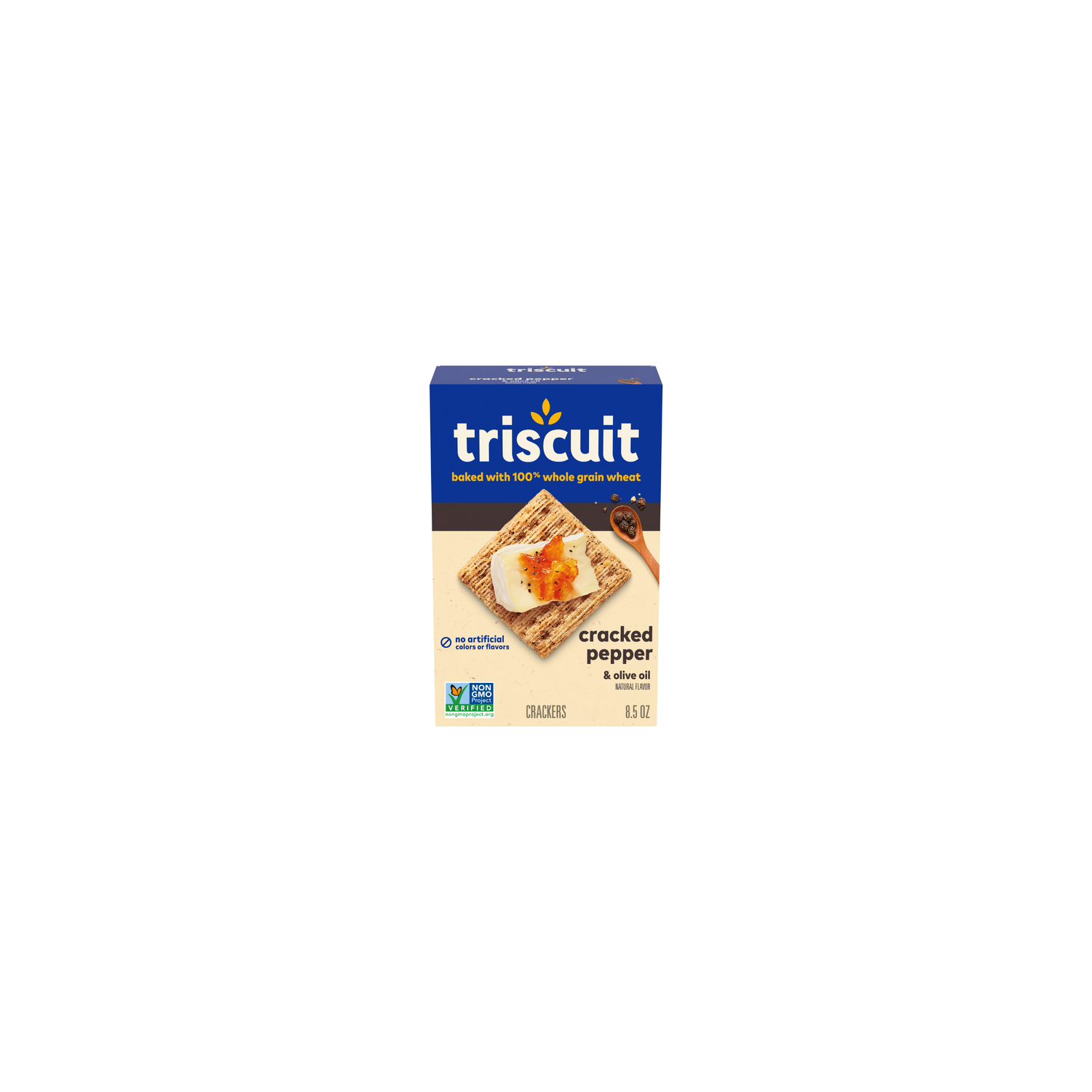 Triscuit Cracked Pepper & Olive Oil Whole Grain Wheat Crackers - 8.5 Ounce Image 1 of 2