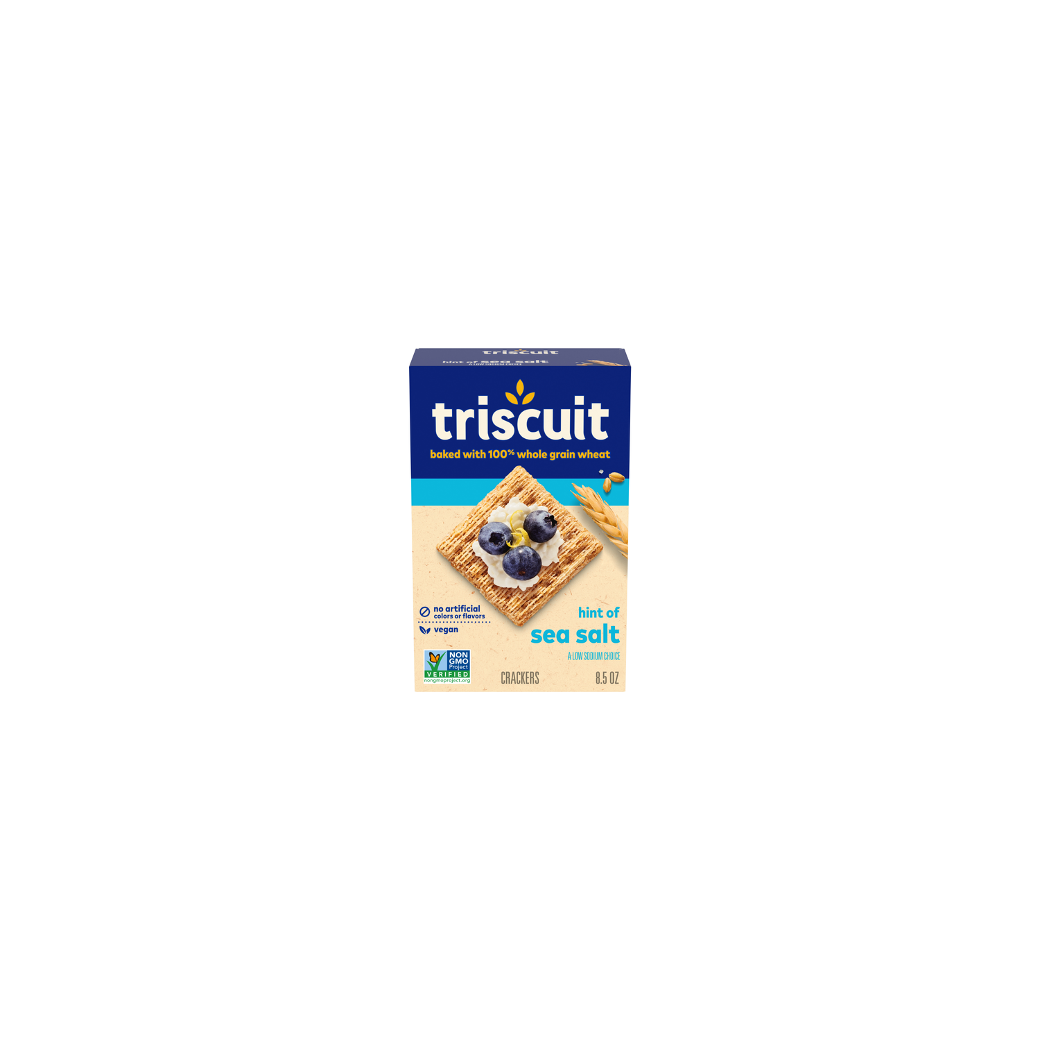 Triscuit Low Sodium Hint Of Sea Salt Whole Grain Wheat Crackers - 8.5 Ounce Image 1 of 2