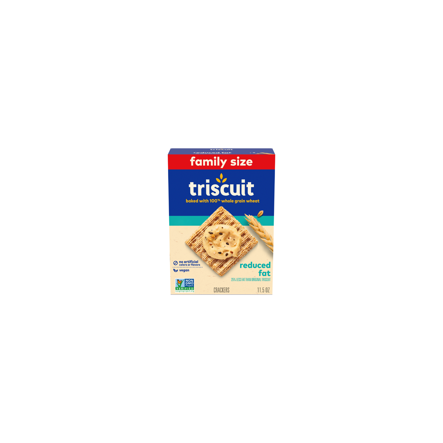 Triscuit Family Size Reduced Fat Whole Grain Wheat Crackers - 11.5 Ounce Image 1 of 2