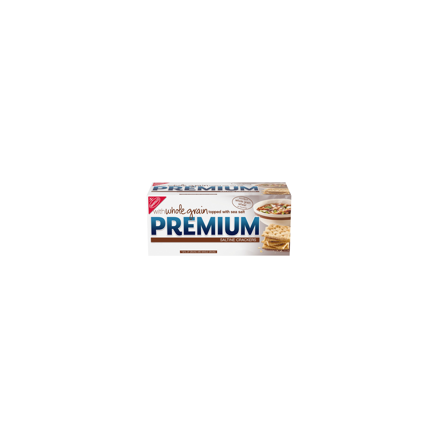 Nabisco PREMIUM Whole Grain Topped With Sea Salt Premium Saltine Crackers - 16.96 Ounce Image 1 of 4