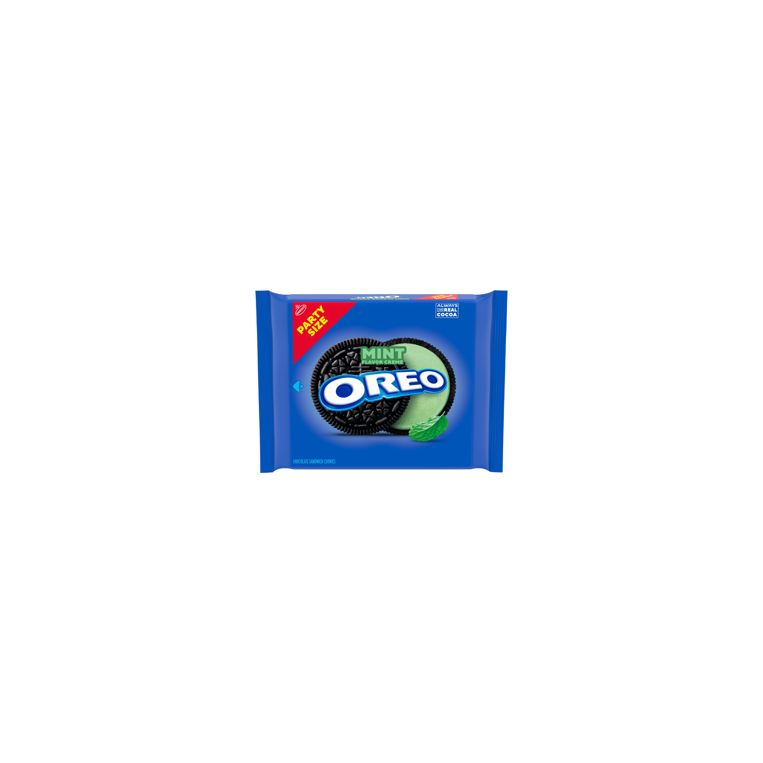 Oreo Party Size Mint Flavor Creme Chocolate Sandwich Cookies - 24.95 Ounce Image 1 of 3