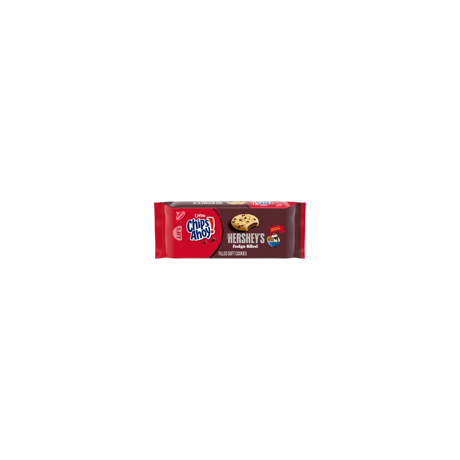 Chips AHOY! Chewy Hershey's Fudge Filled Chewy Soft Chocolate Chip Cookies - 9.6 Ounce Image 1 of 2