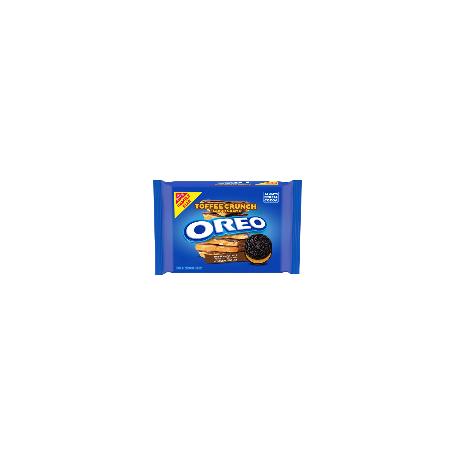 Oreo Family Size Toffee Flavor Crème Chocolate Sandwich Cookies - 17 Ounce Image 1 of 3