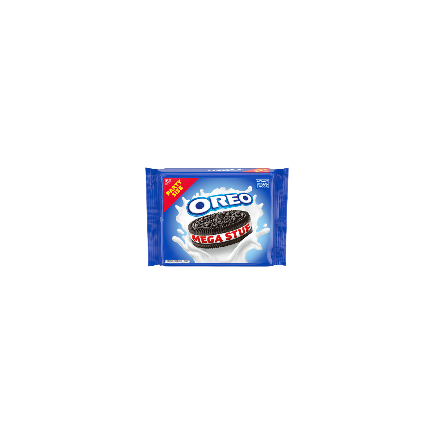 Oreo Party Size Mega Stuf Chocolate Sandwich Cookies - 25.35 Ounce Image 1 of 3