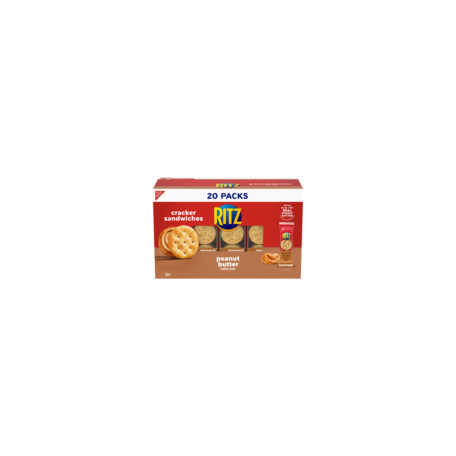 Ritz Peanut Butter Sandwich Crackers Lunch Snacks - 27.6 Ounce Image 1 of 3