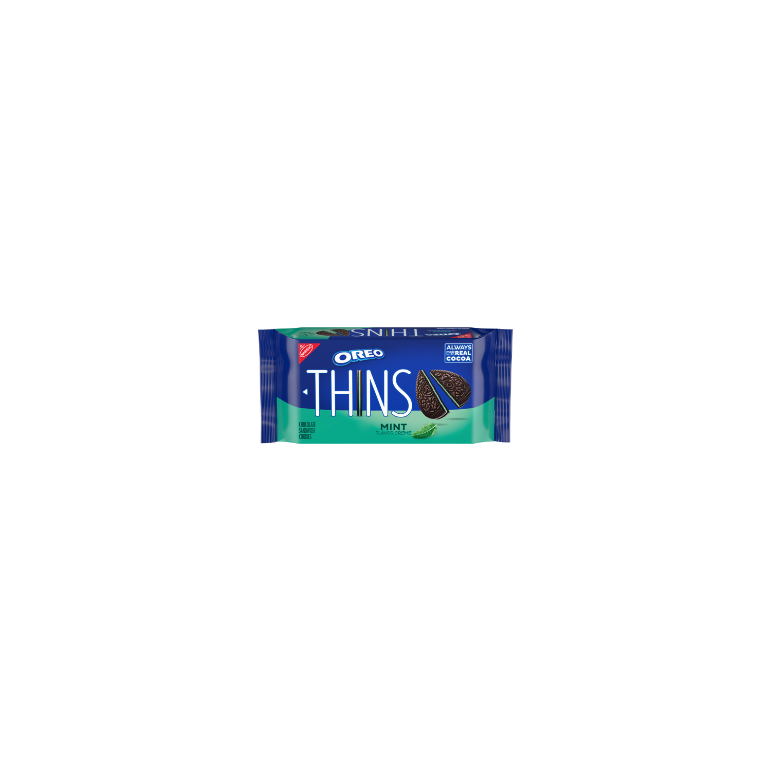 Oreo Thins Mint Thins Creme Chocolate Sandwich Cookies - 9.21 Ounce Image 1 of 2