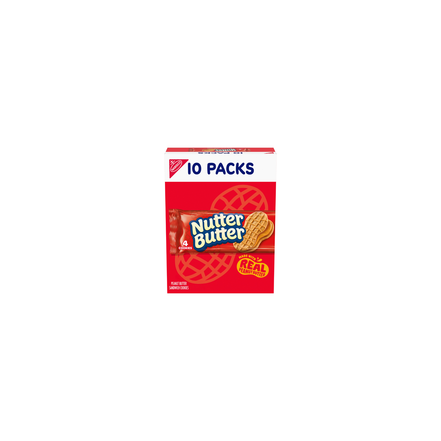 Nutter Butter Peanut Sandwich Cookies, Snack Packs - 56 Gram - 10 Count Image 1 of 3