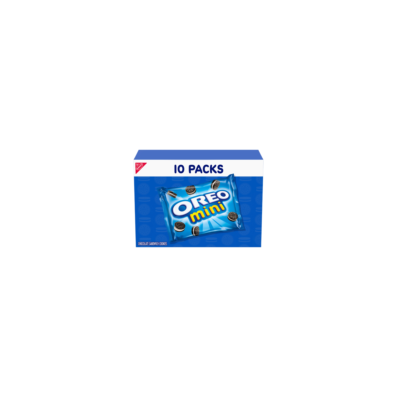 Oreo Mini Original Mini Chocolate Sandwich Cookies, 10 Snack Packs - 10 Ounce Image 1 of 3
