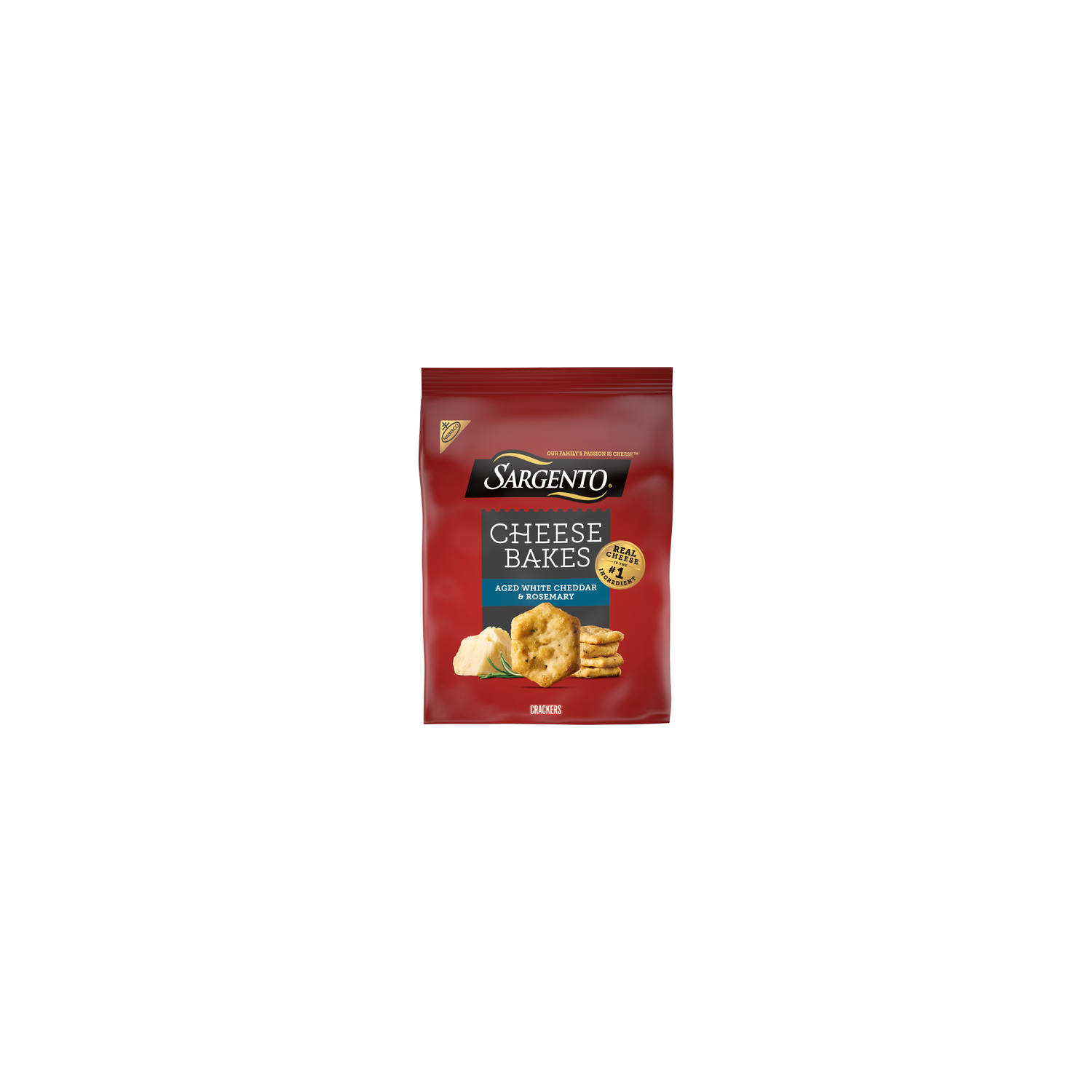 Sargento Cheese Bakes White Cheddar Cheese Bakes Aged And Rosemary Crackers, Lunch Snacks - 4.5 Ounce Image 1 of 3