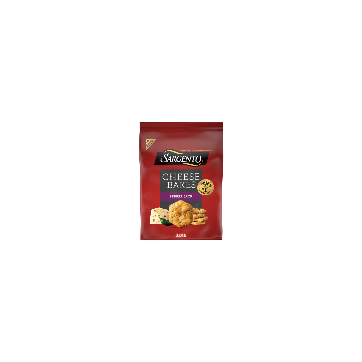 Sargento Cheese Bakes Pepper Jack Cheese Bakes Crackers, Lunch Snacks - 4.5 Ounce Image 1 of 3