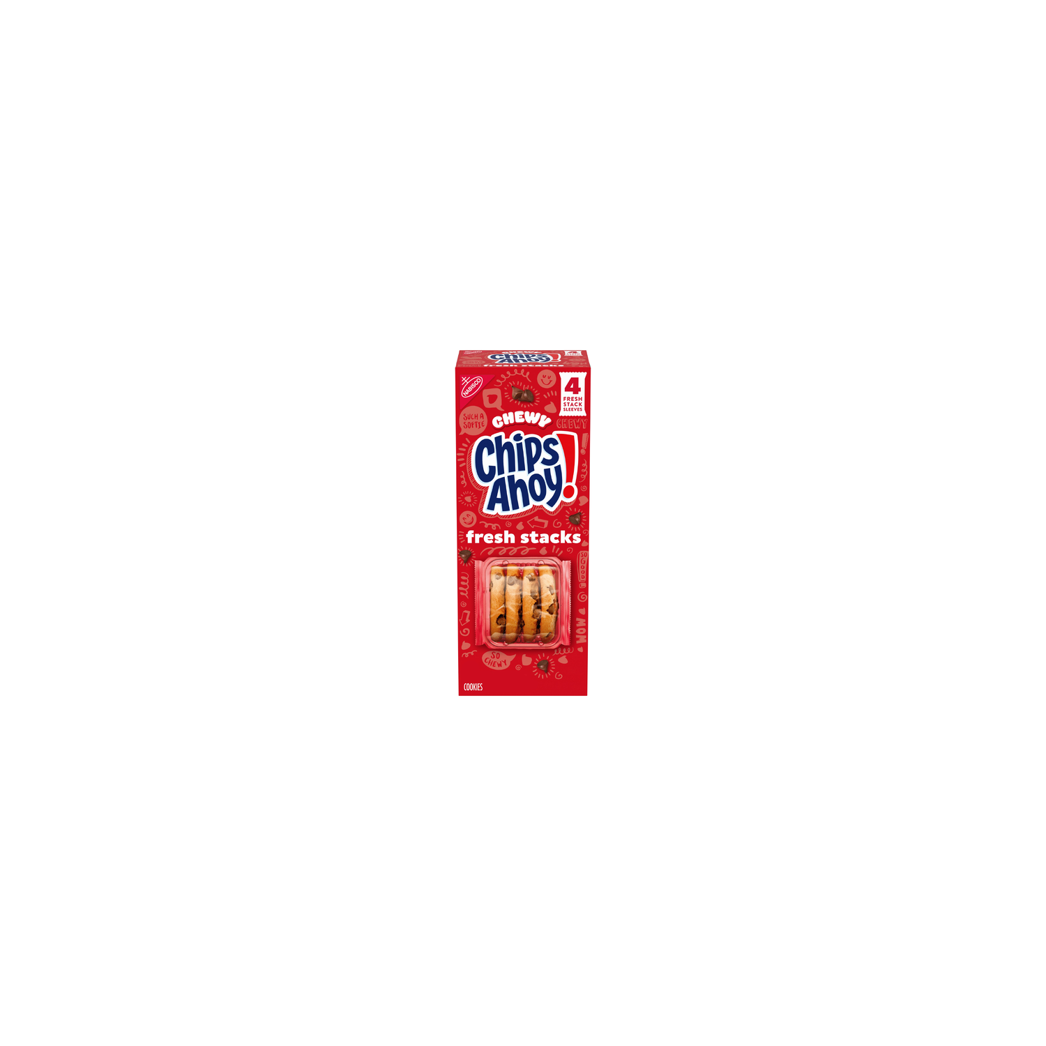 Chips AHOY! Fresh Stacks Chewy Fudgy Chocolate Chip Cookies, Travel Snack Packs - 8.66 Ounce Image 1 of 4