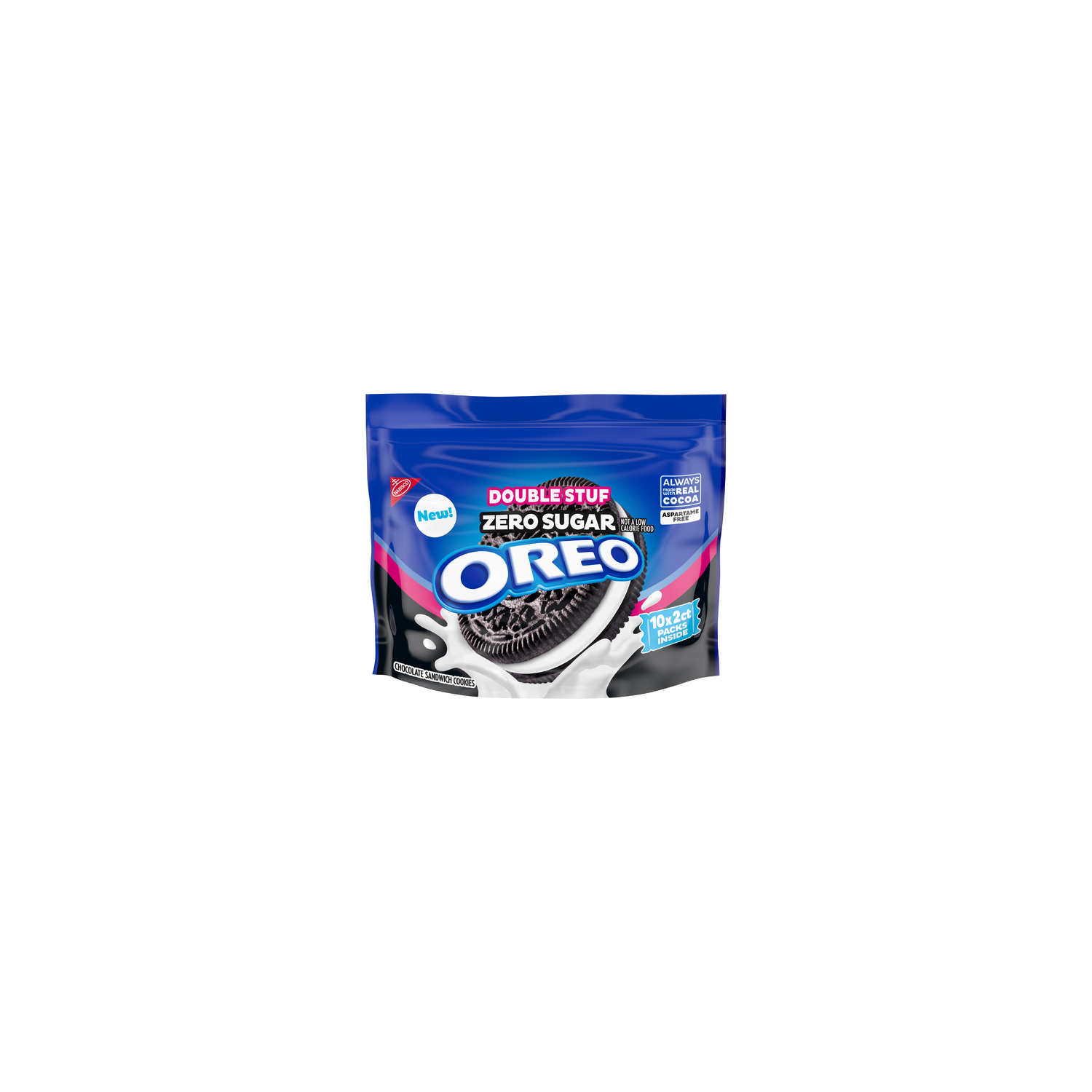 Oreo Double Stuf Zero Sugar Chocolate Sandwich Cookies Snack Packs - 10.3 Ounce Image 1 of 3