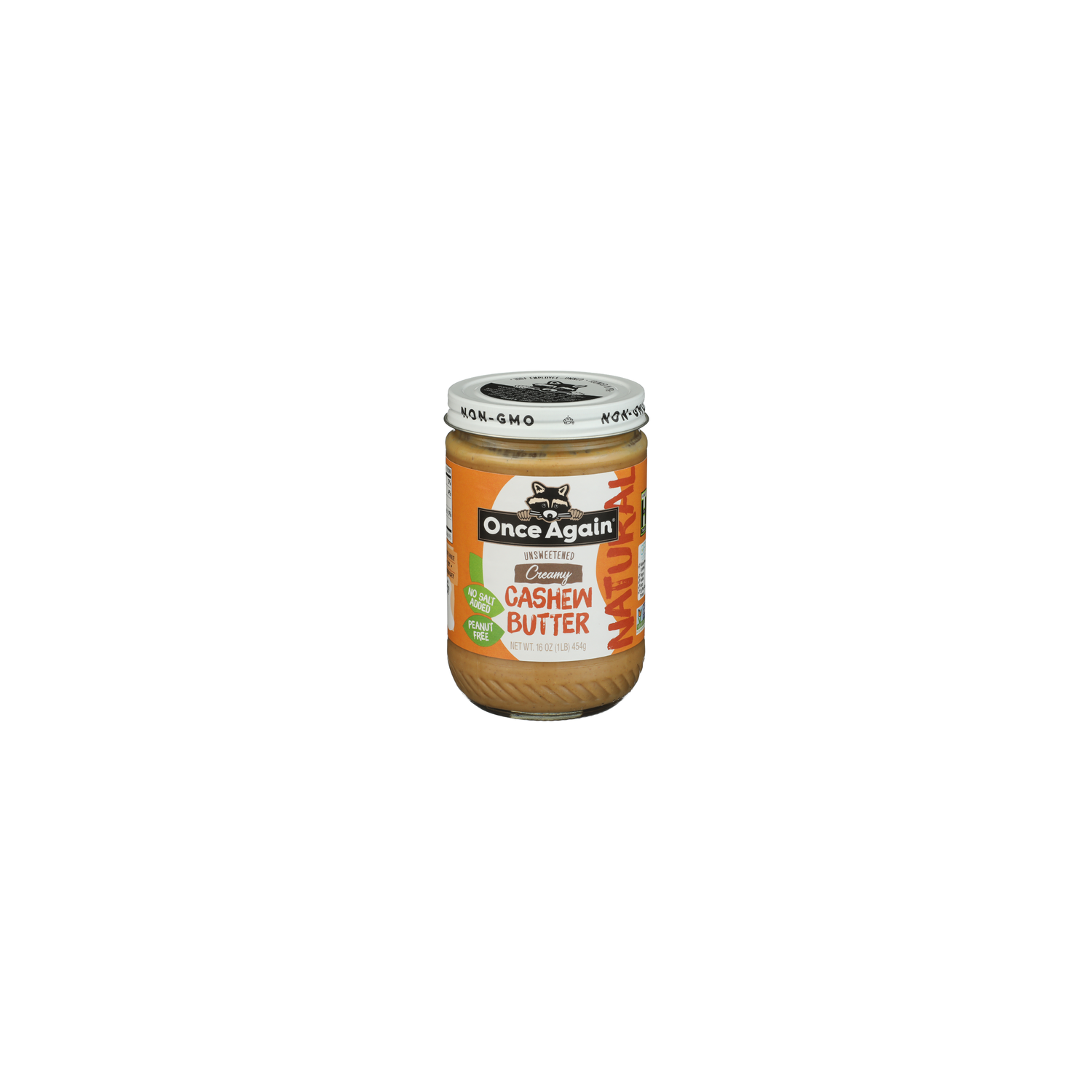 Once Again Cashew Butter Creamy No Salt Unsweetened & Salt Free - 16 Ounce Image 1 of 4