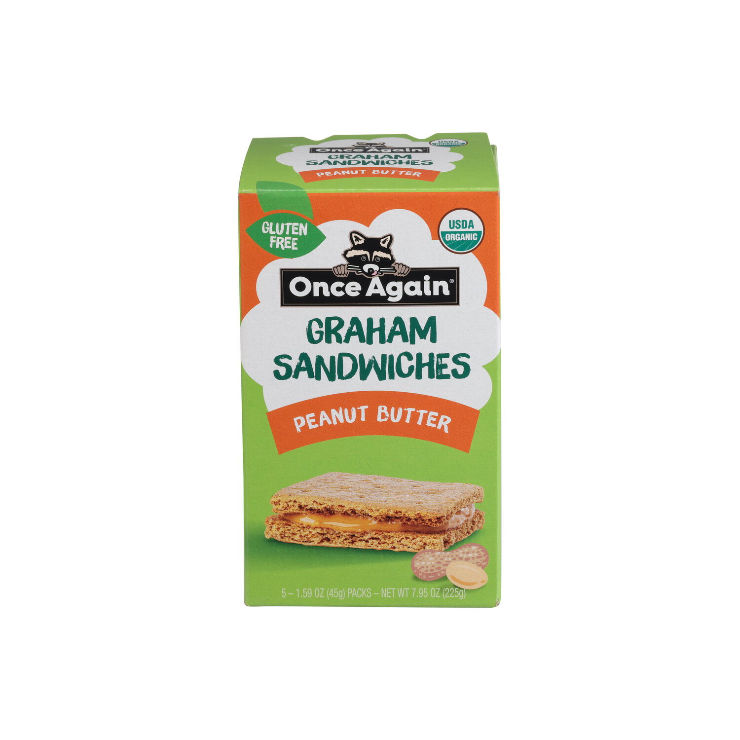 Once Again Organic Peanut Butter Graham Sandwich - 1.59 Ounce - 5 Count Image 1 of 3
