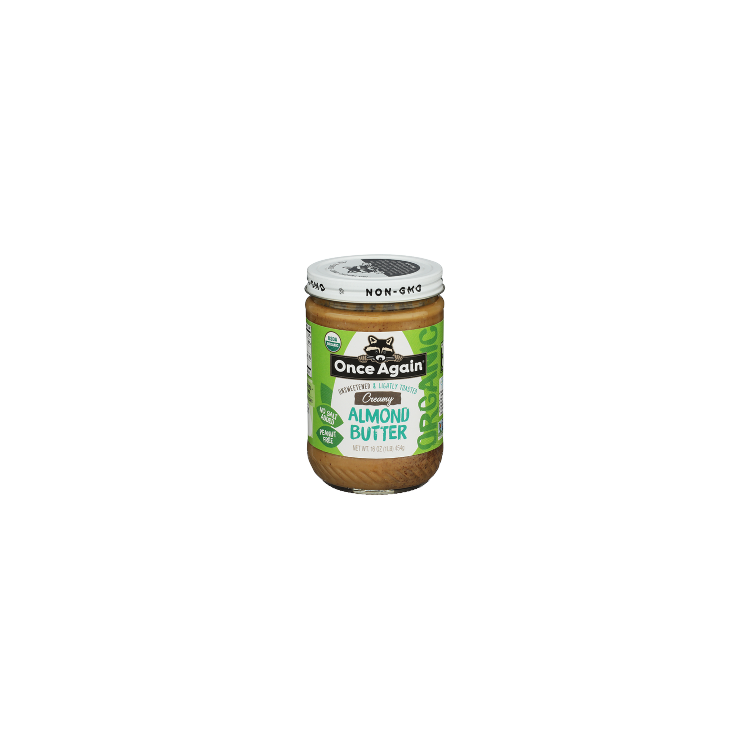 Once Again Almond Butter Creamy Lightly Toasted Unsweetened & Salt Free - 16 Ounce Image 1 of 4